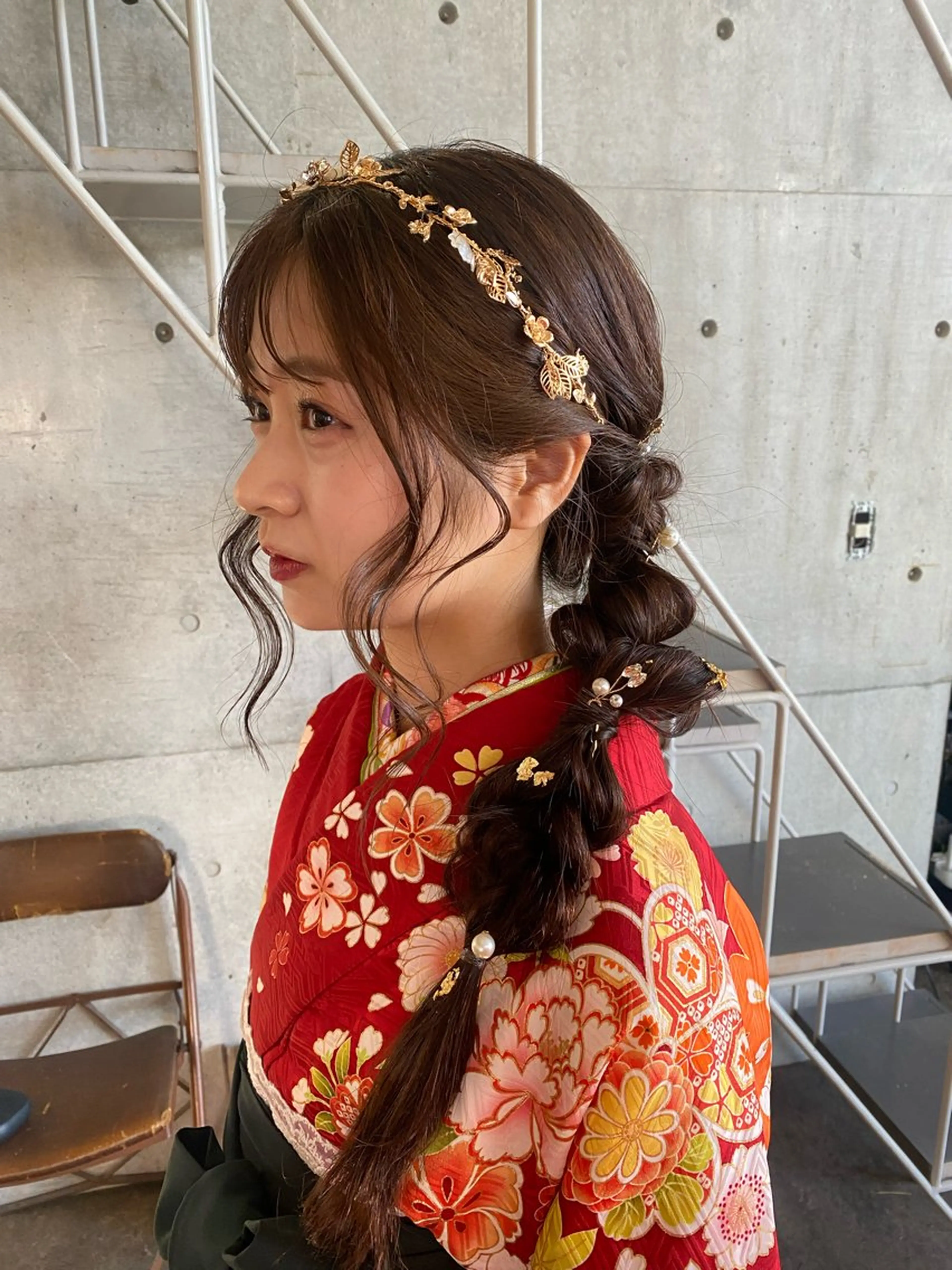 【卒業式】袴お着付け+ ヘアセット+写真映えメイクアップの写真