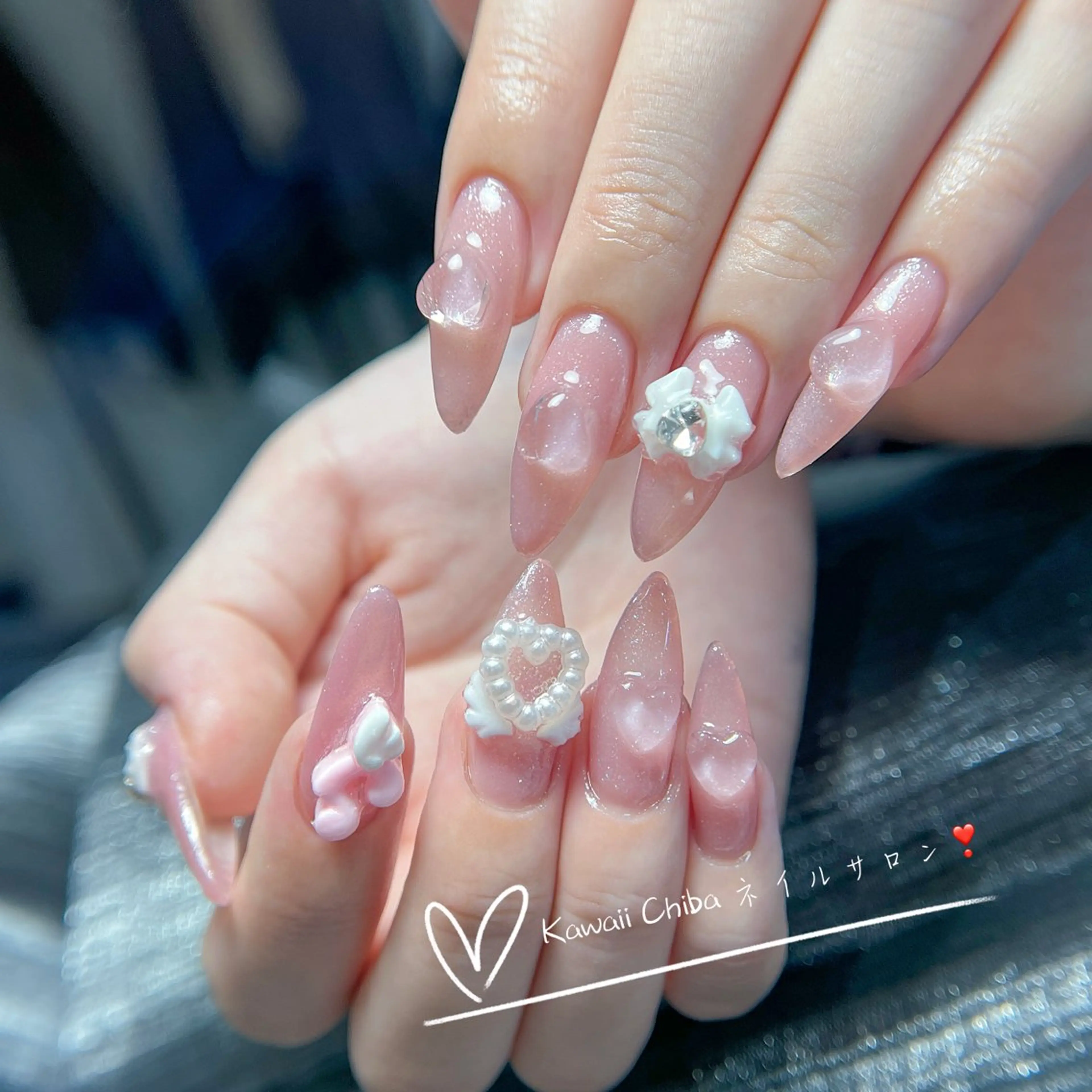 ネイル 長さ出し フットネイル 韓国ネイル 夏ネイル ハンドネイル ハンドケア Kawaii Chiba nailのネイルデザイン