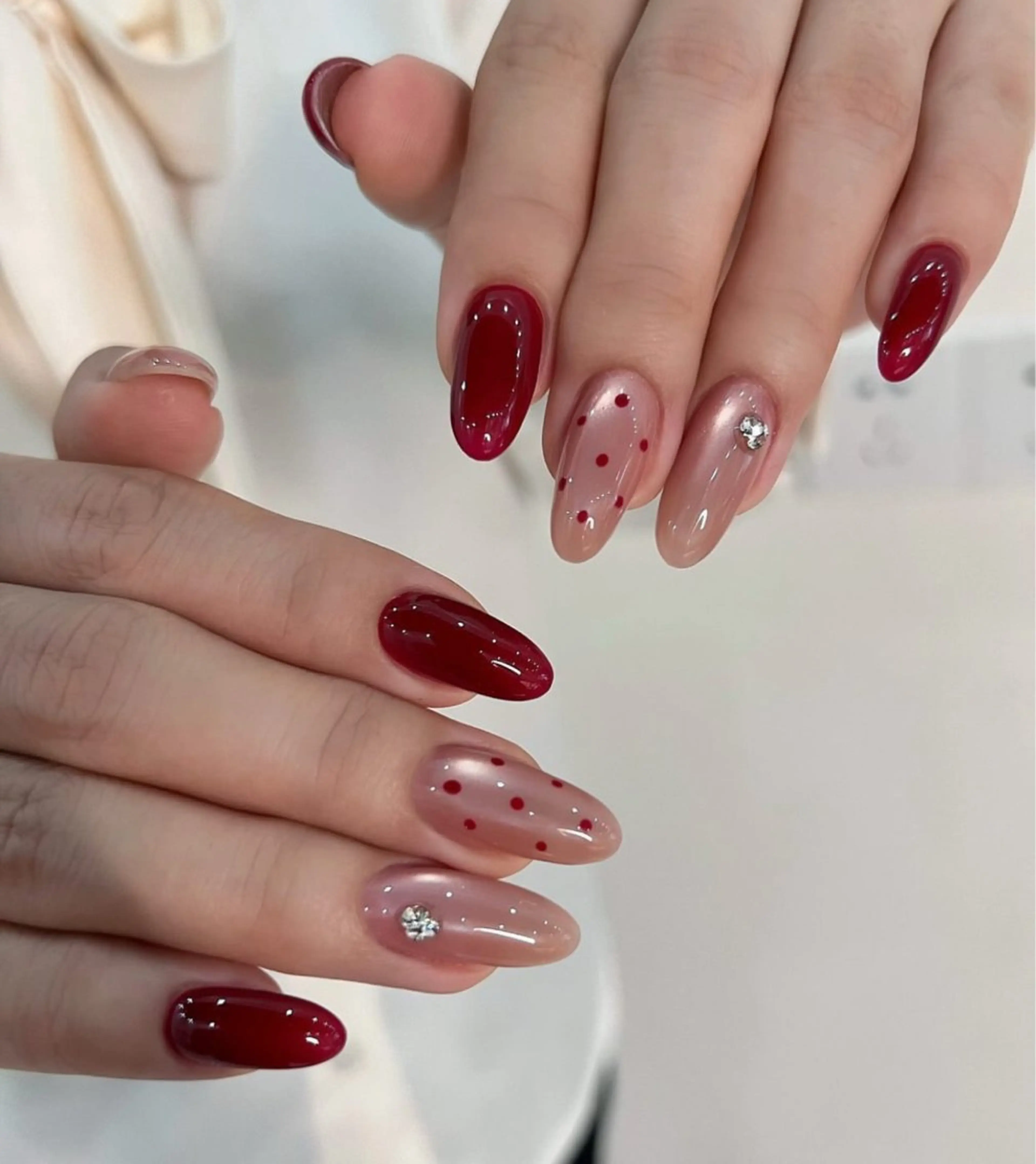 ネイル ハンドネイル 🎀PG🩵 ネイルサロンのネイルデザイン