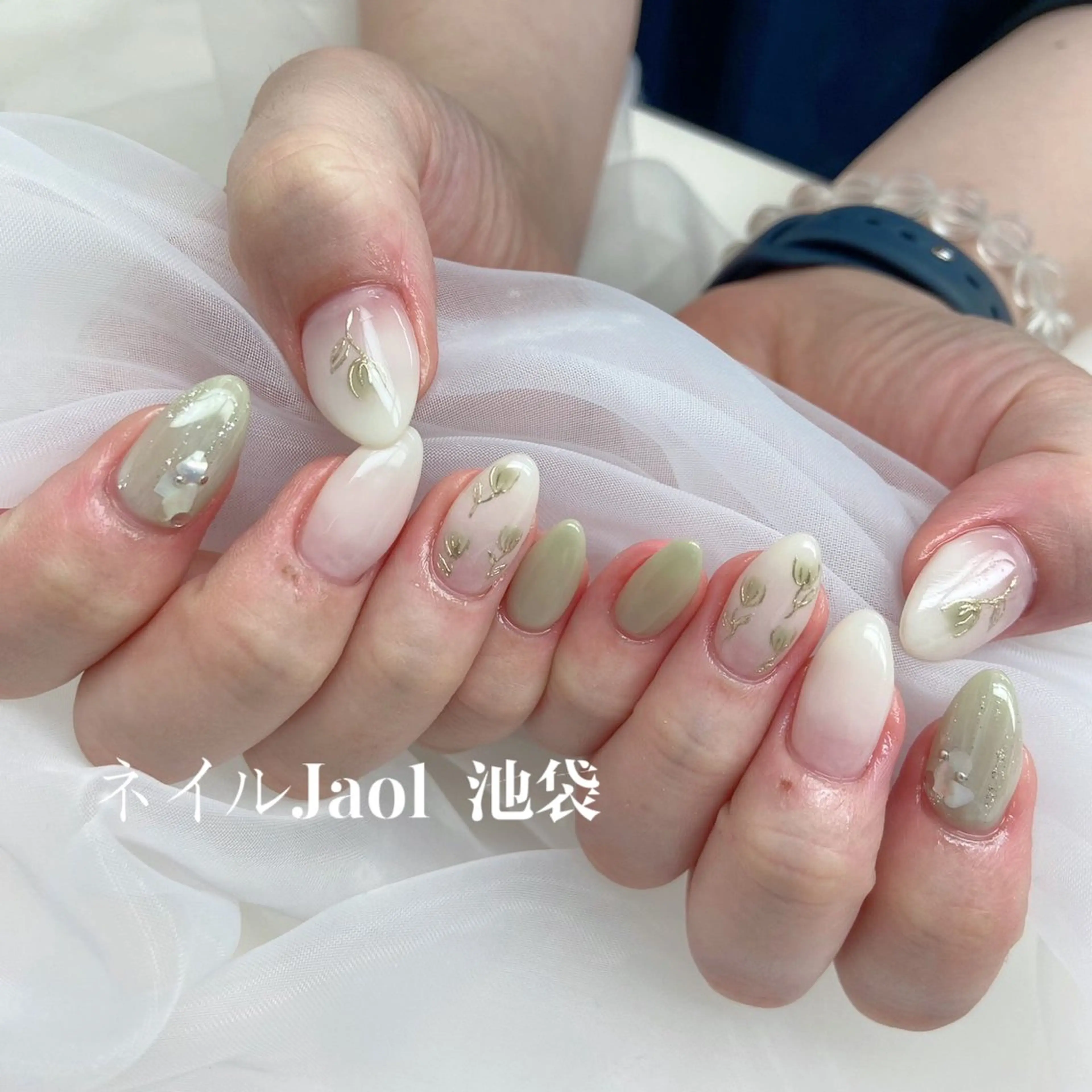 ミディアム ハンドネイル nail jaol池袋店所属・ネイルJaol 池袋のネイルデザイン