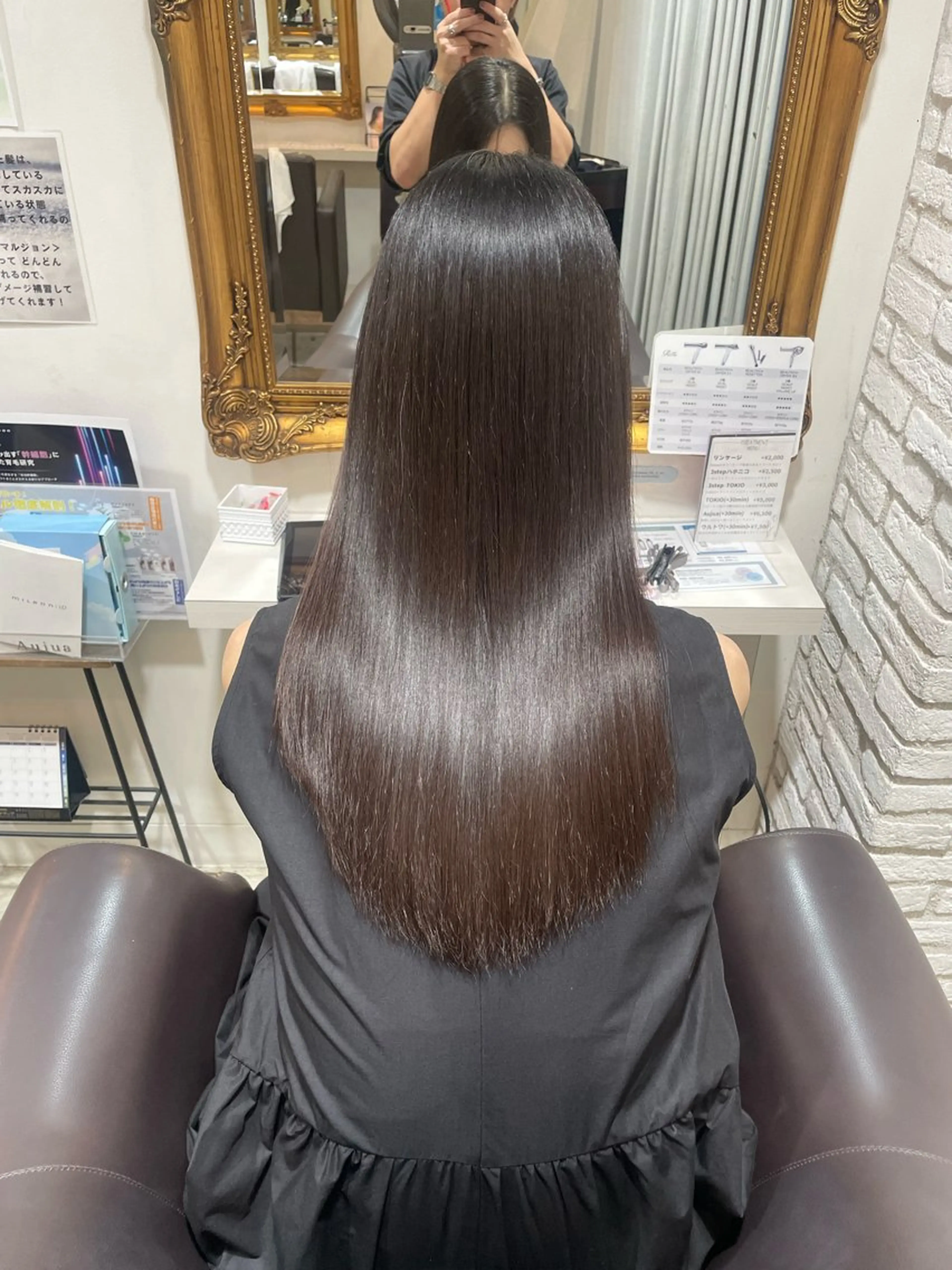 【1日1名限定髪質改善メニュー✨】髪質改善ケラチンカラー➕髪質改善TOKIOトリートメント🎨🧚‍♀️ロング料金❌の写真