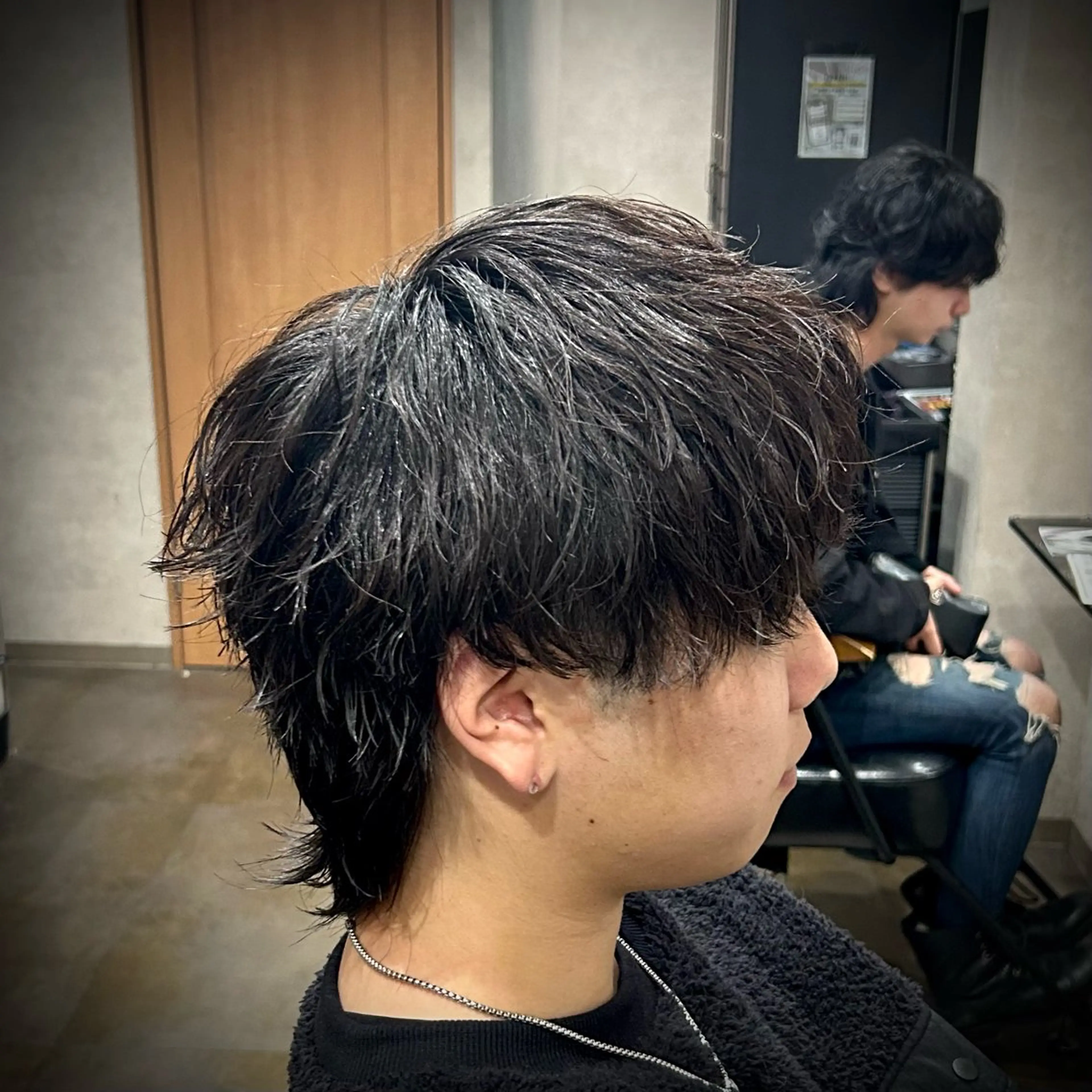 メンズ マッシュウルフ マッシュ メンズウルフカット ウルフカット カット パーマ 革命🔥ツイスパ/フ ェザー特化SHOTAのヘアスタイル