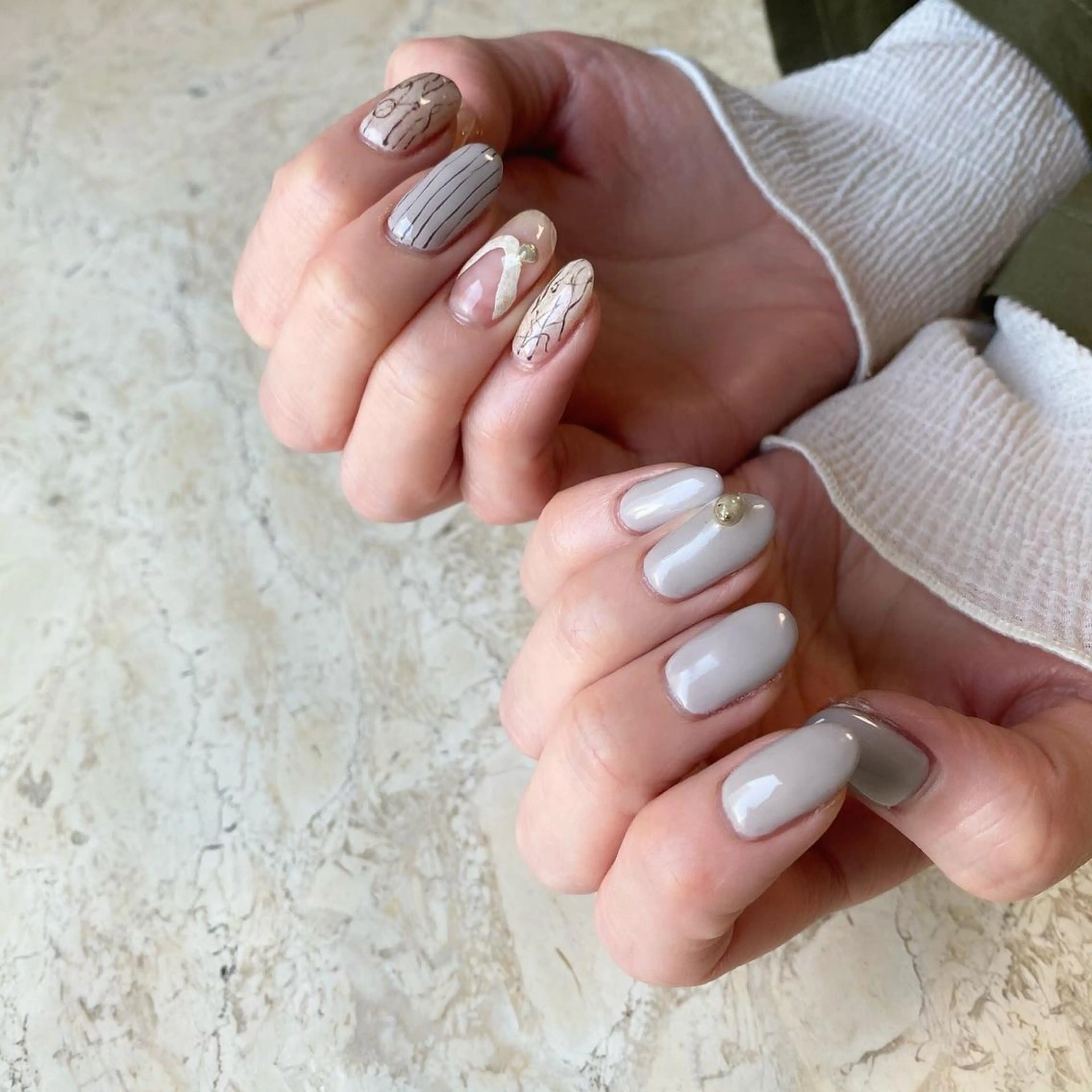 ネイル ニュアンスネイル ハンドネイル フットネイル nail salon mieux(ミュー)のネイルデザイン