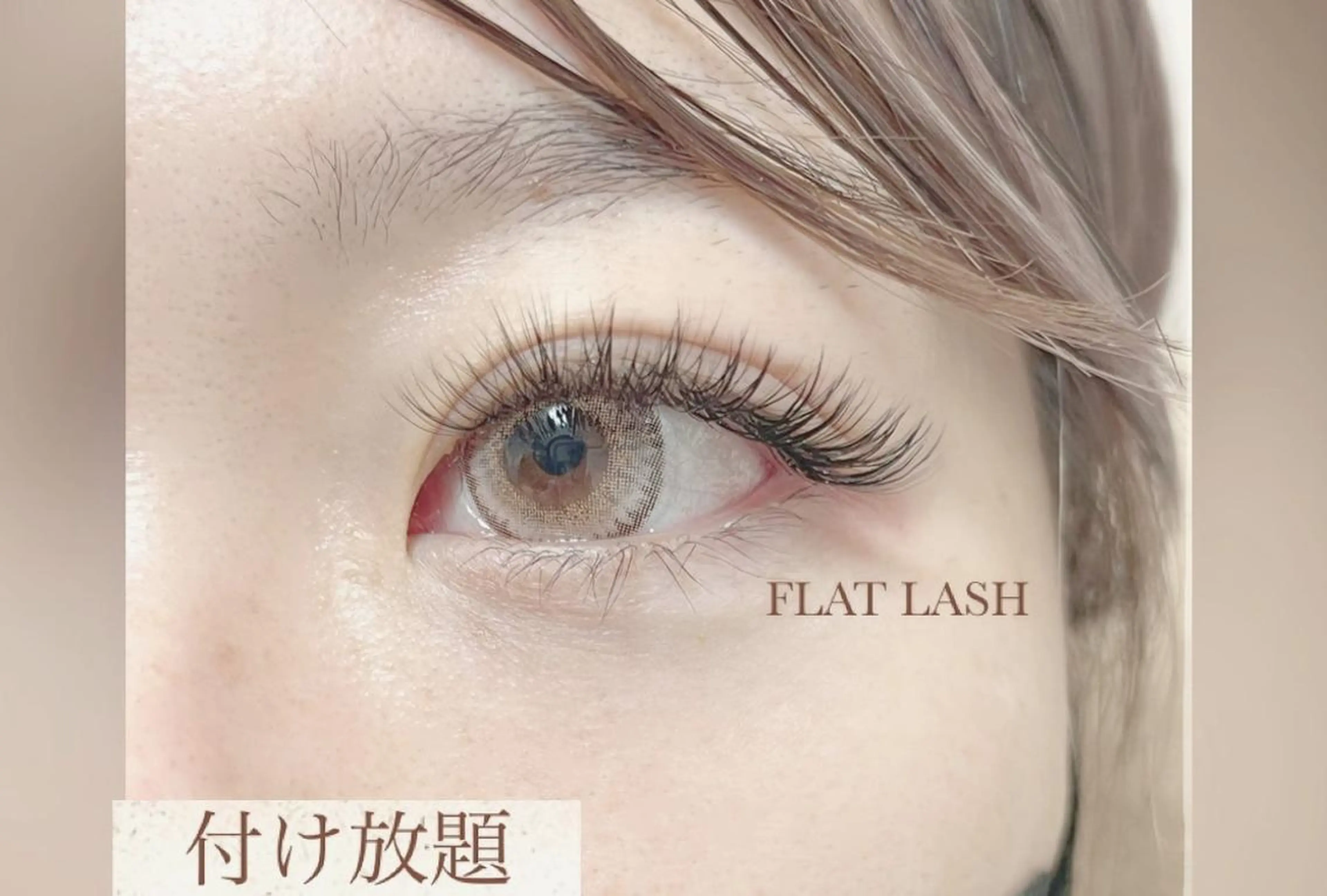 オフ無料★ふわふわフラットラッシュ付け放題❣️（90分）美容液仕上げ♪の写真
