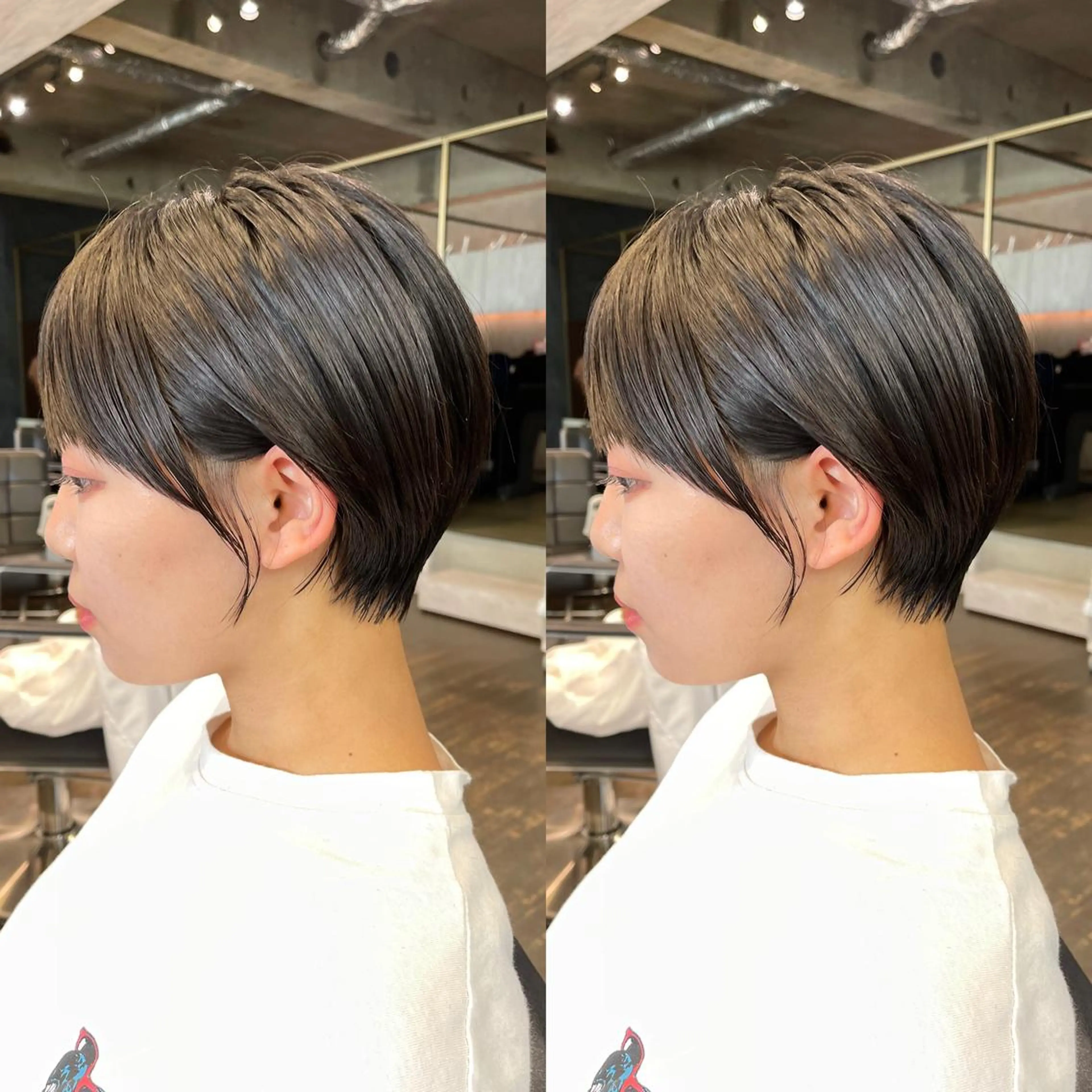 ショート レイヤー特化/小顔顔 周り/セノ/表参道のヘアスタイル