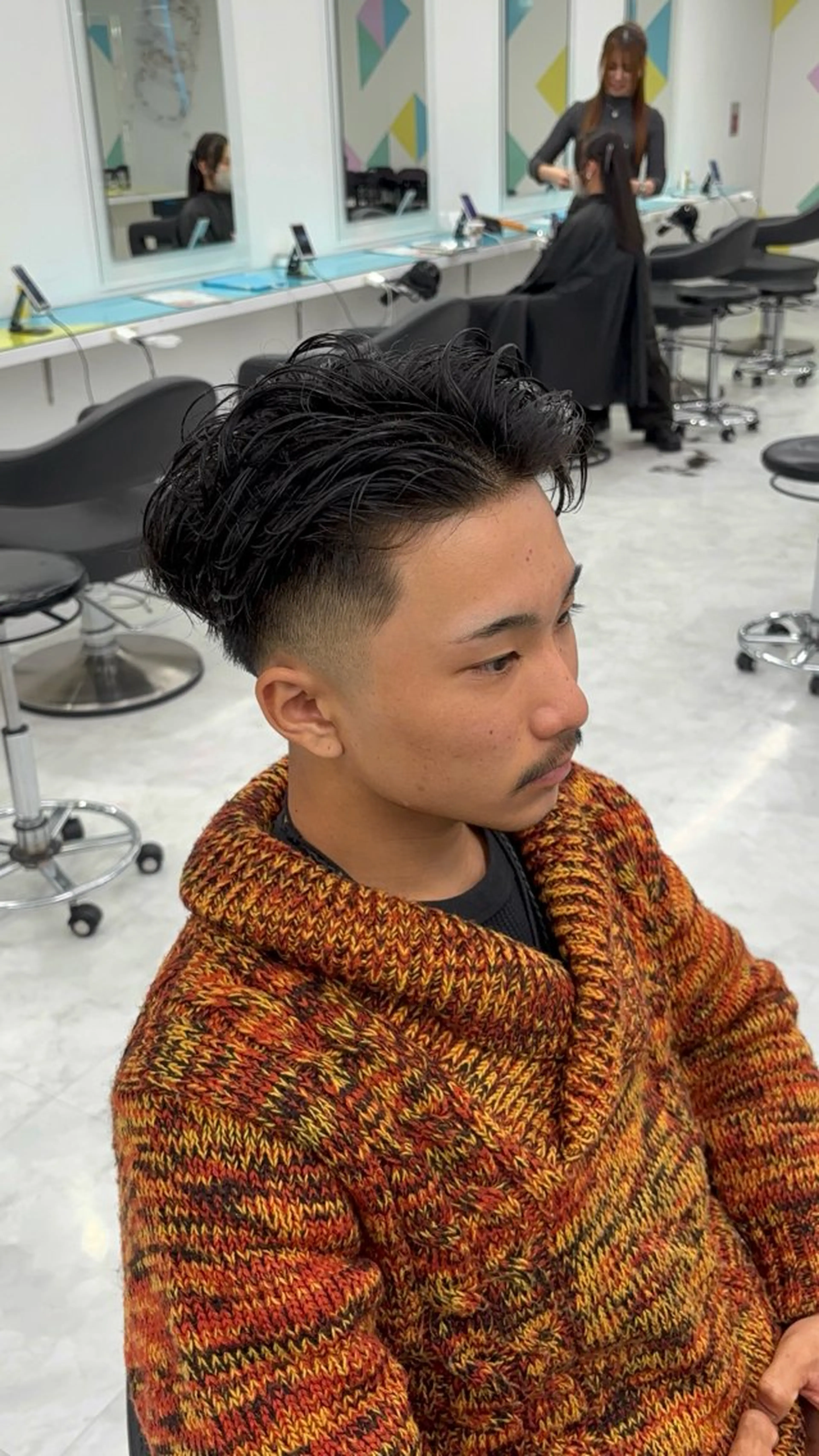 ショート パーマ カット パーマ 大人っぽベージュ🤍 当日予約◎ヒロトのヘアスタイル