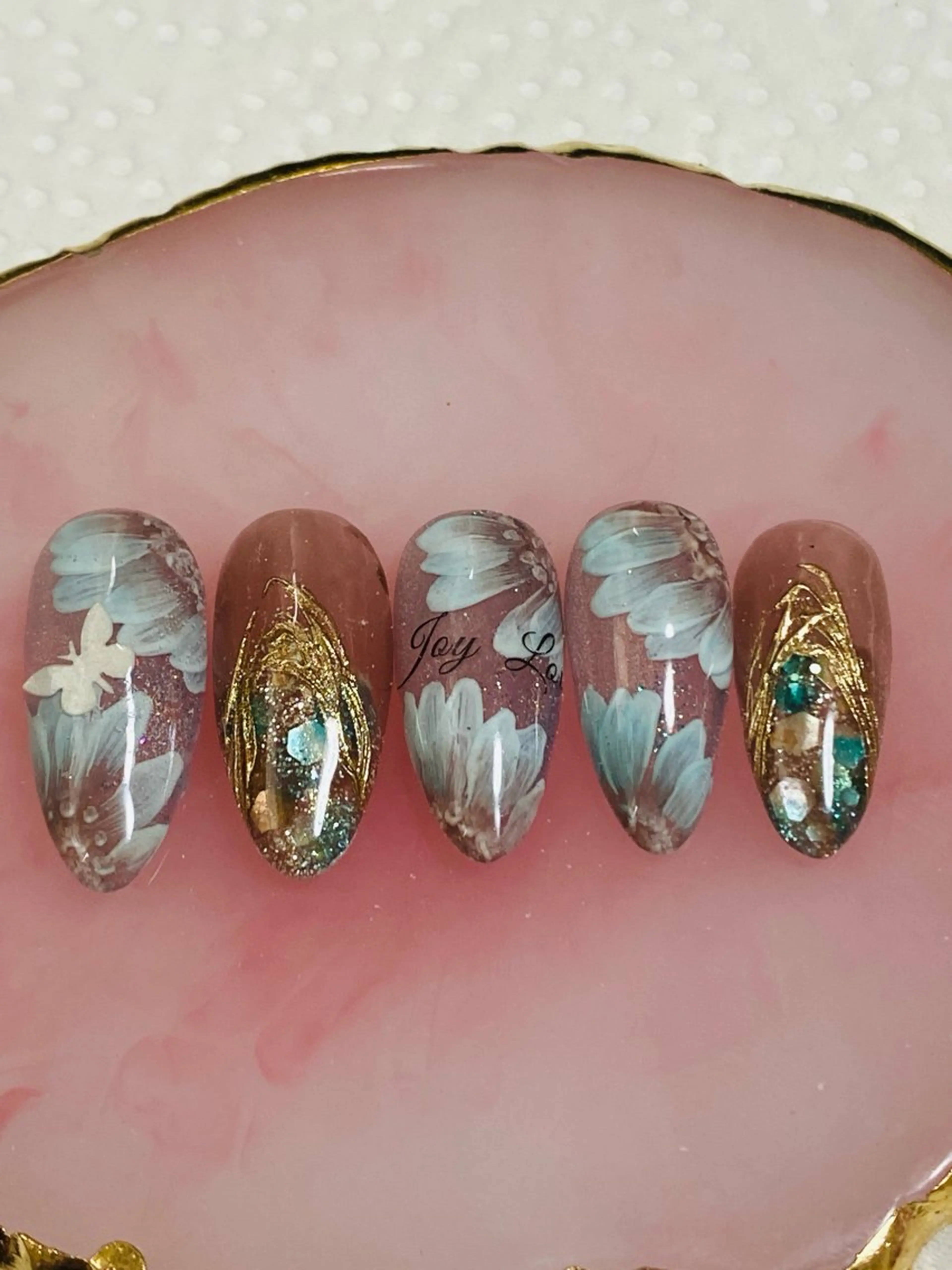 ネイル フラワーネイル 自宅ネイルサロン ♦️nuance♦️のネイルデザイン