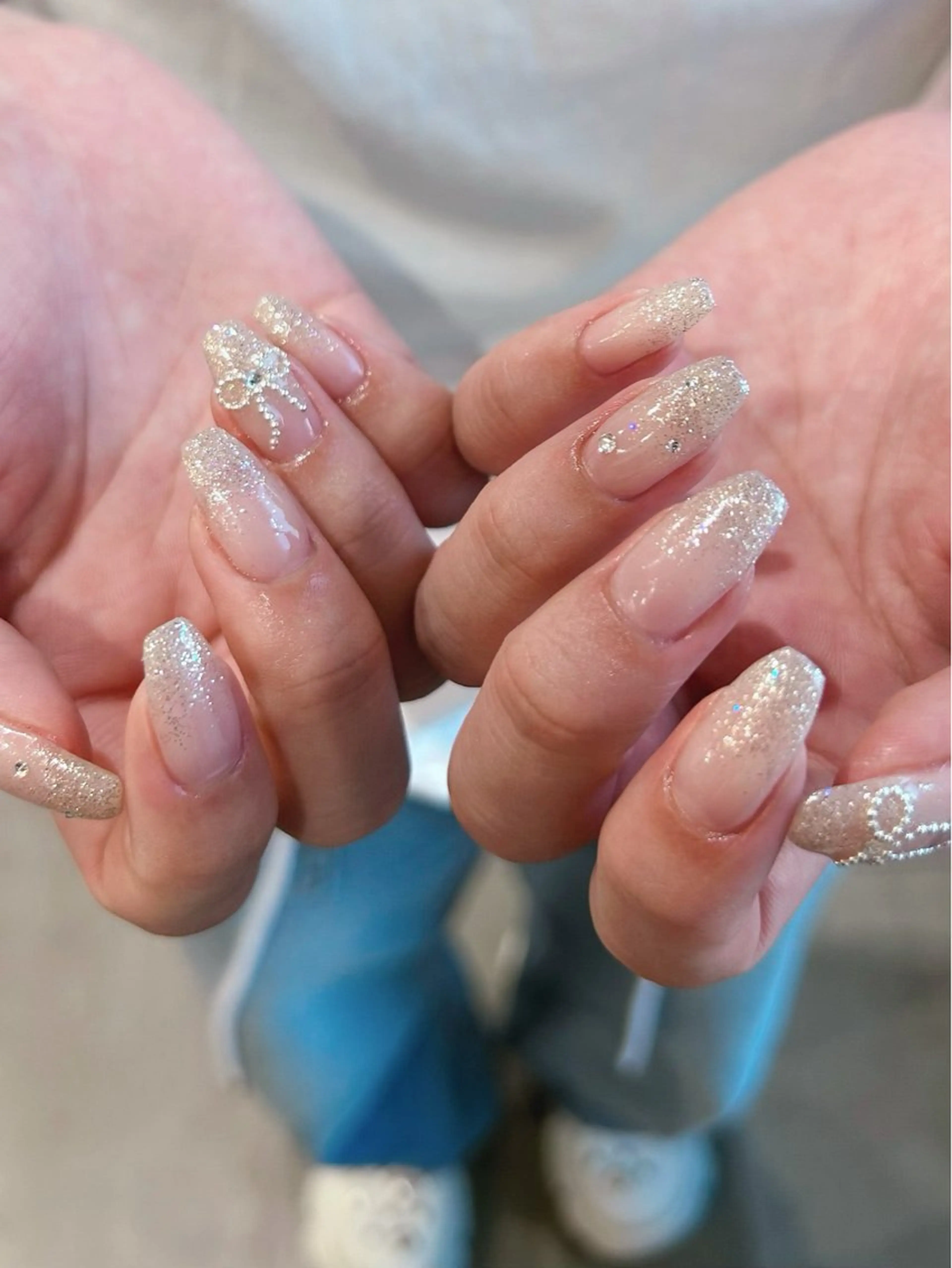 ネイル ラメ(グリッター) ラメグラデーション ハンドネイル nail salon rhune所属・nail salon rhuneのネイルデザイン