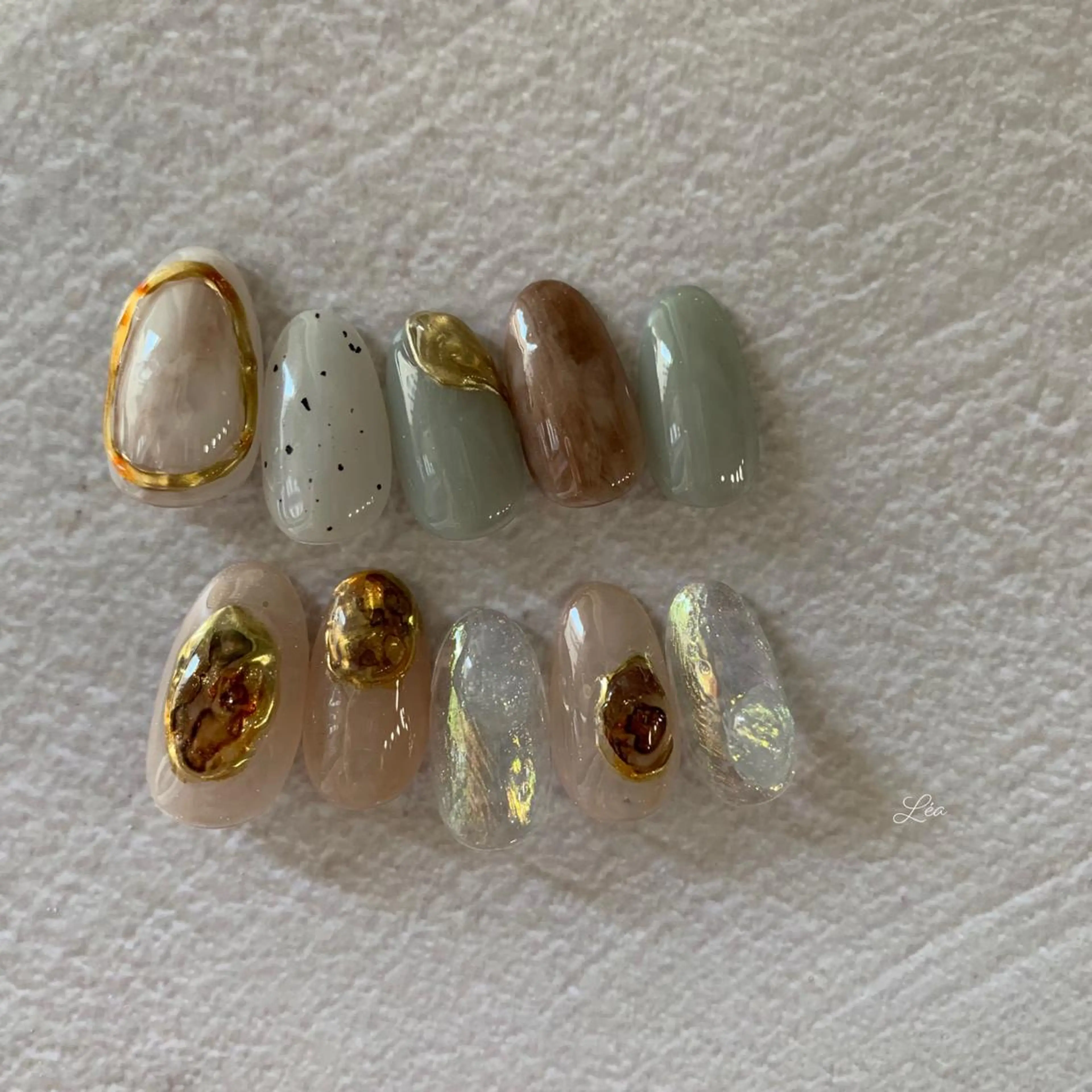 ネイル ジェルネイル パラジェル Léa nailのネイルデザイン