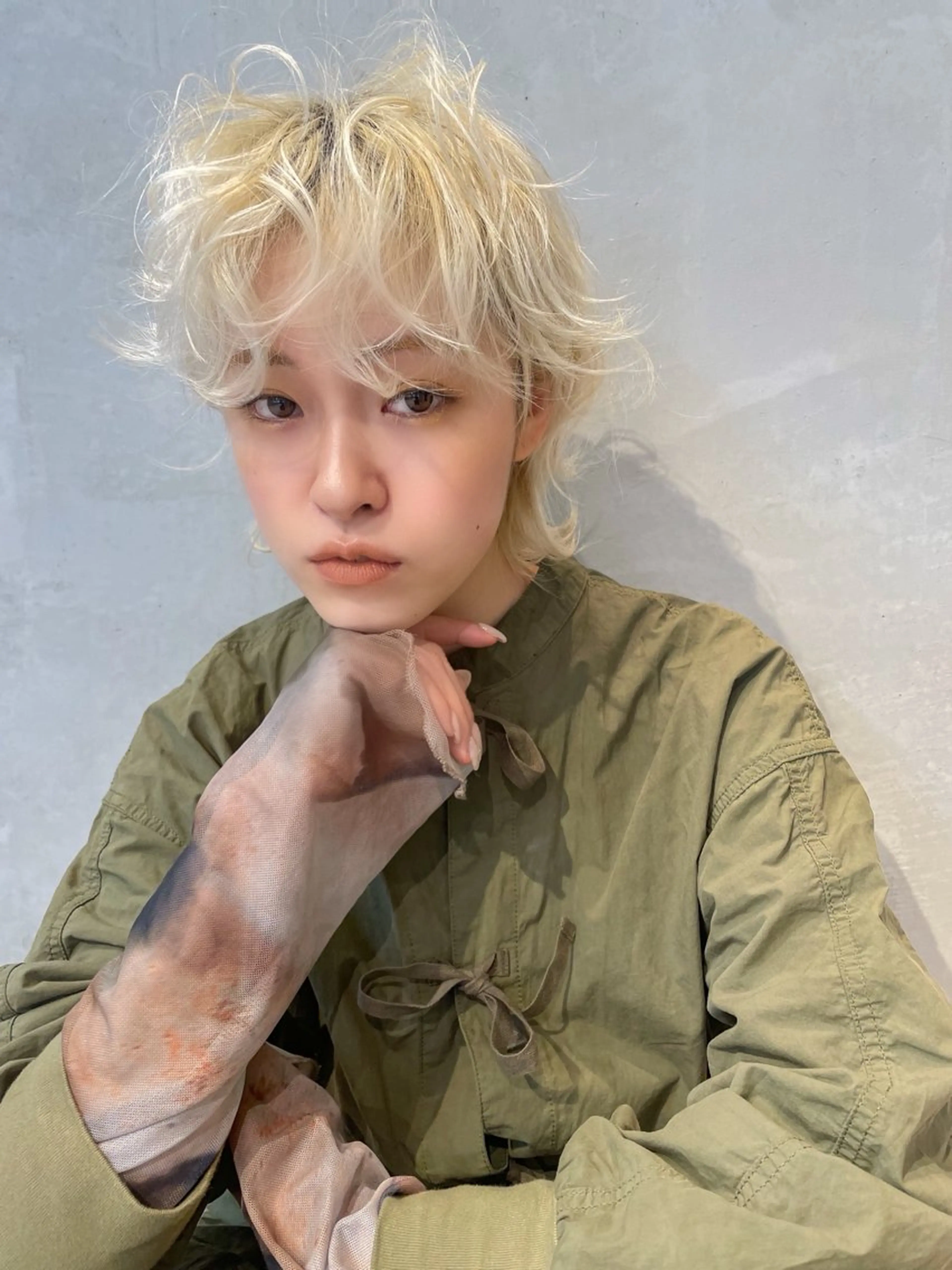 ショート カラー ブロンド ハイトーンカラー カット ヘアカラー トリートメント ボブ ブリーチ/miinaのヘアスタイル