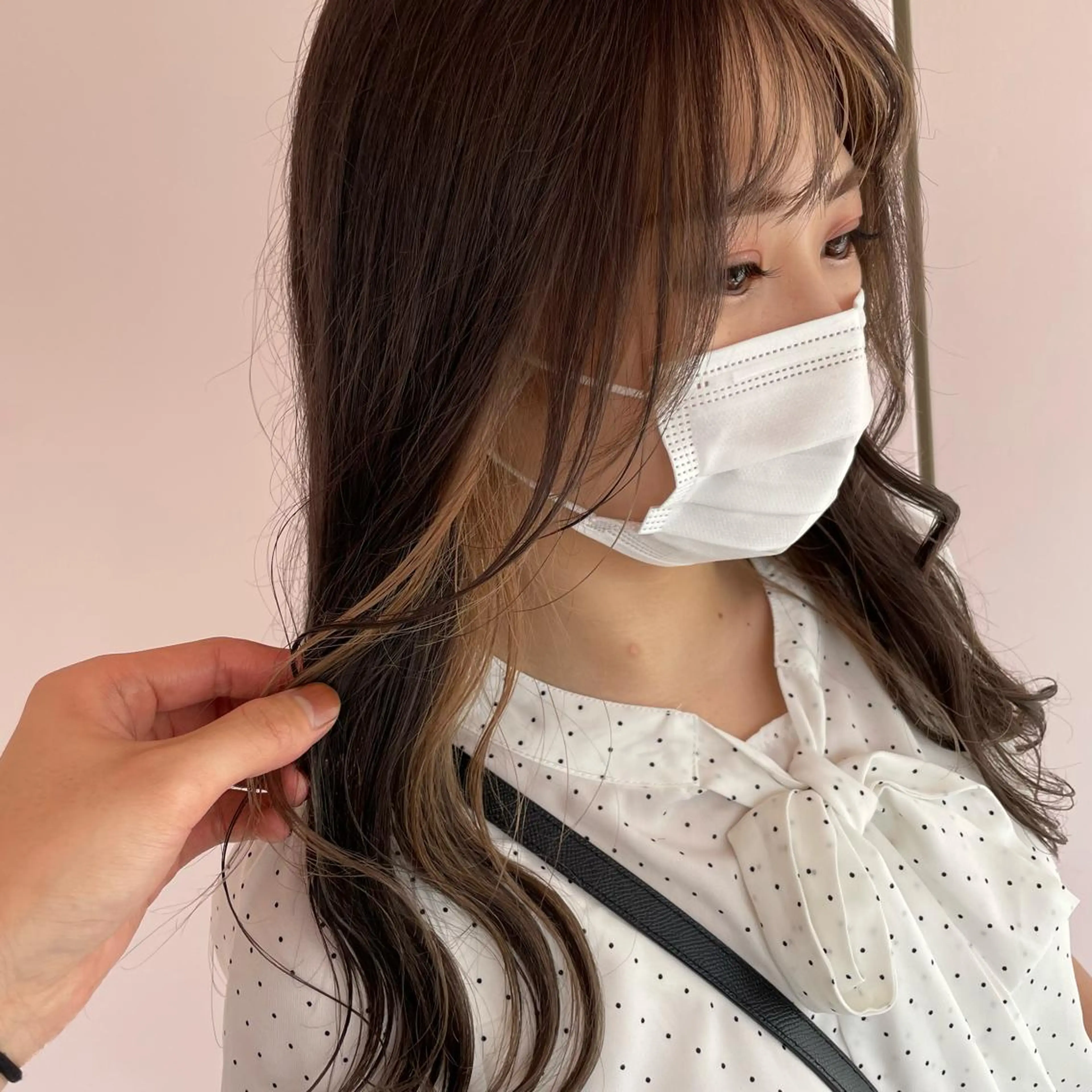 ショート カラー ミストバング ベージュカラー  フェイスフレーミング インナーカラー ミルクティーベージュ ヘアカラー トリートメント ヘアセット lot横浜所属・🫧tatsuki 🫧“lot 横浜“のヘアスタイル