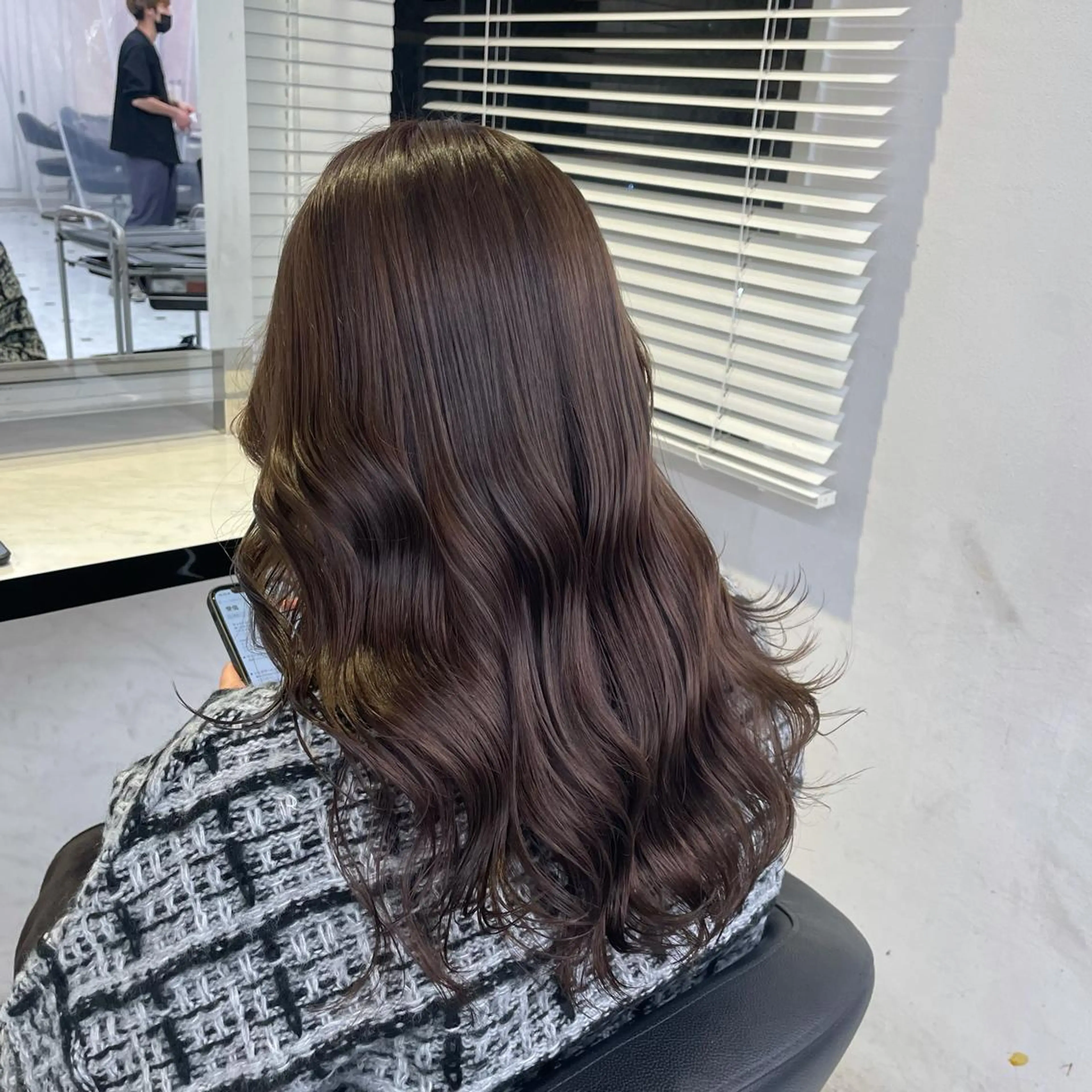 セミロング カラー ヘアアレンジ ピンク・ベージュ🩰 カラー🫧とらのヘアスタイル