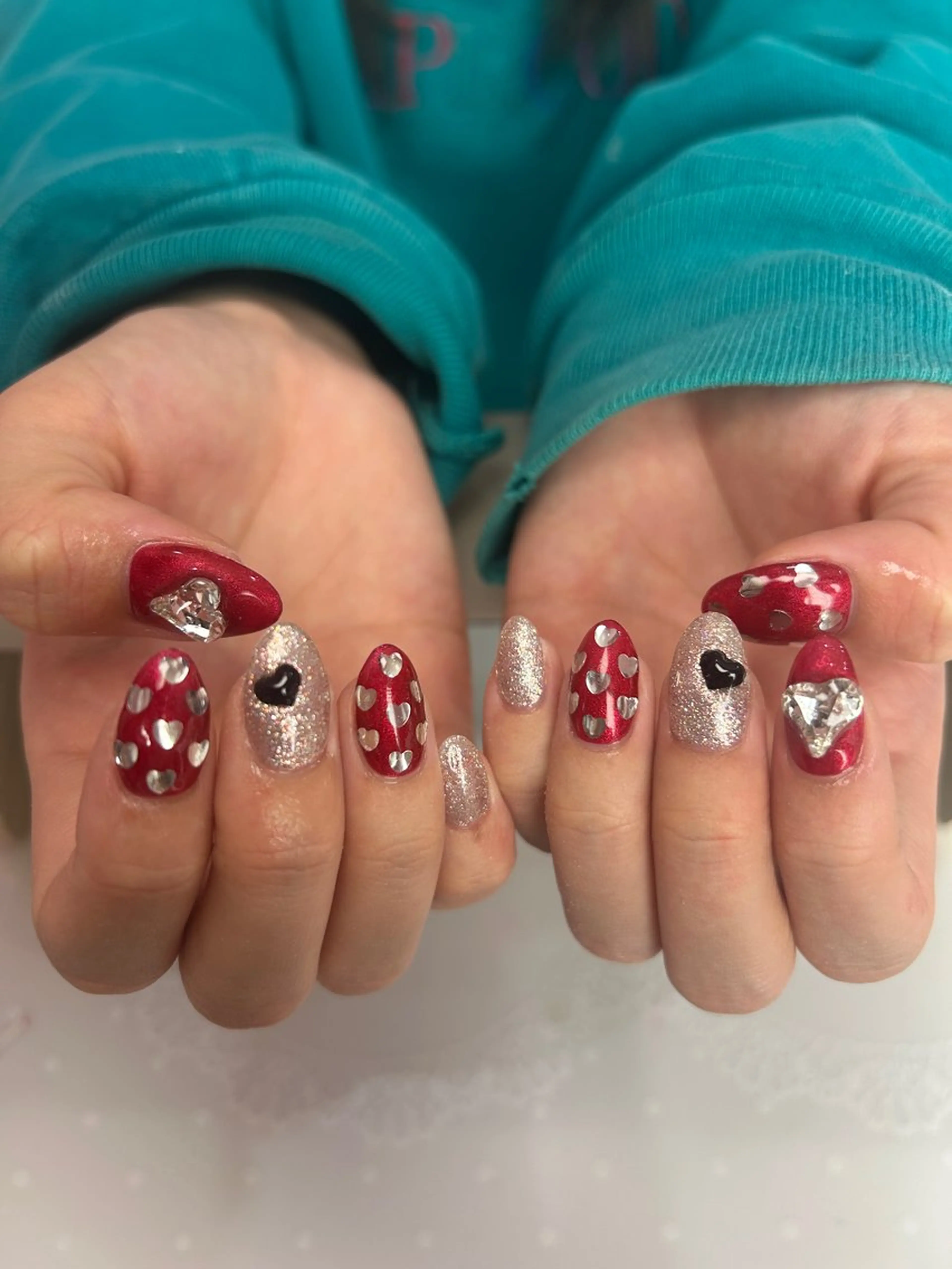 ネイル バレンタイン 柳舘 まつりのネイルデザイン