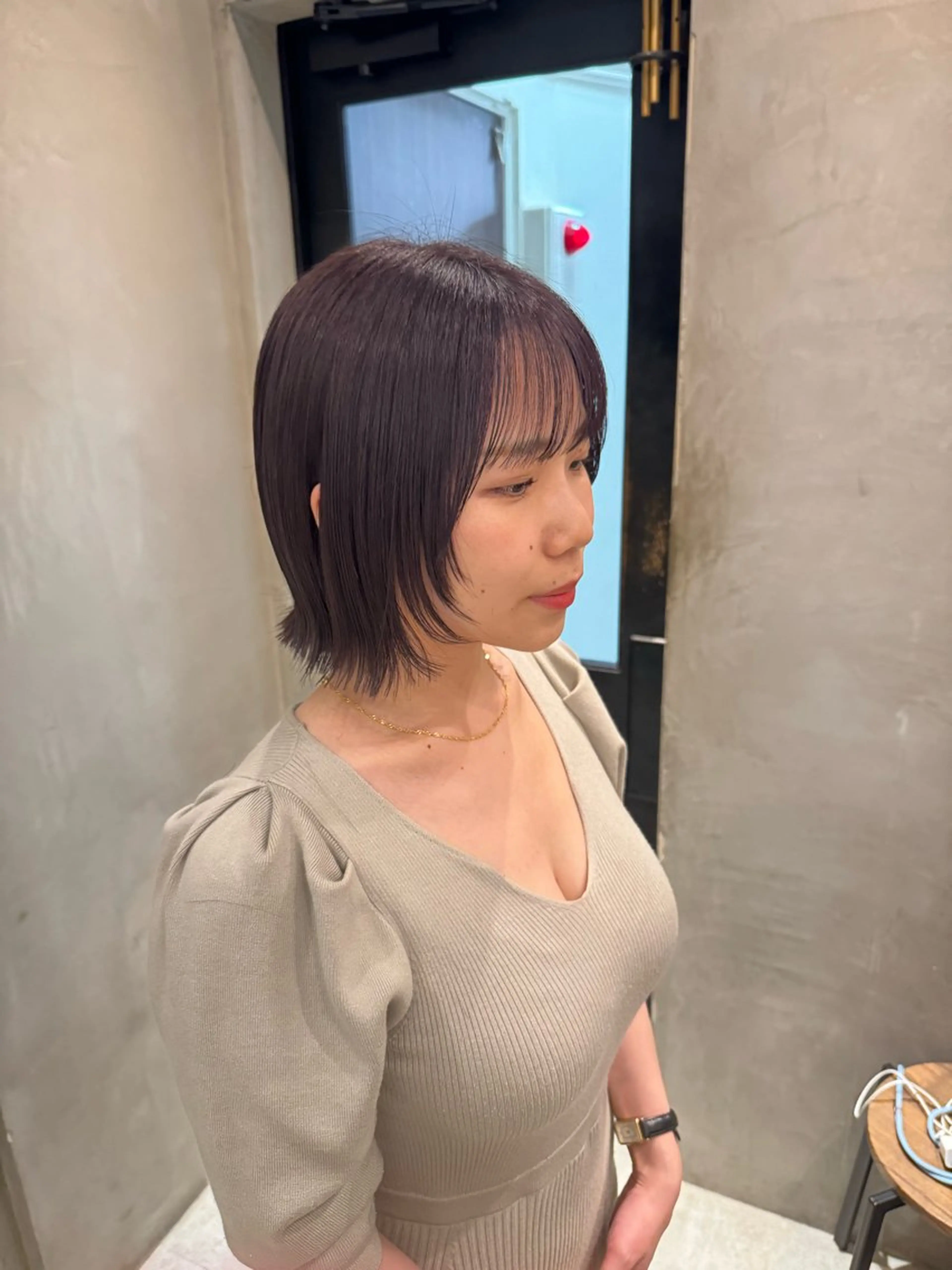 セミロング カット ヘアカラー トリートメント 顔周りcut・ご相談 ＝新宿しずく🇰🇷のヘアスタイル