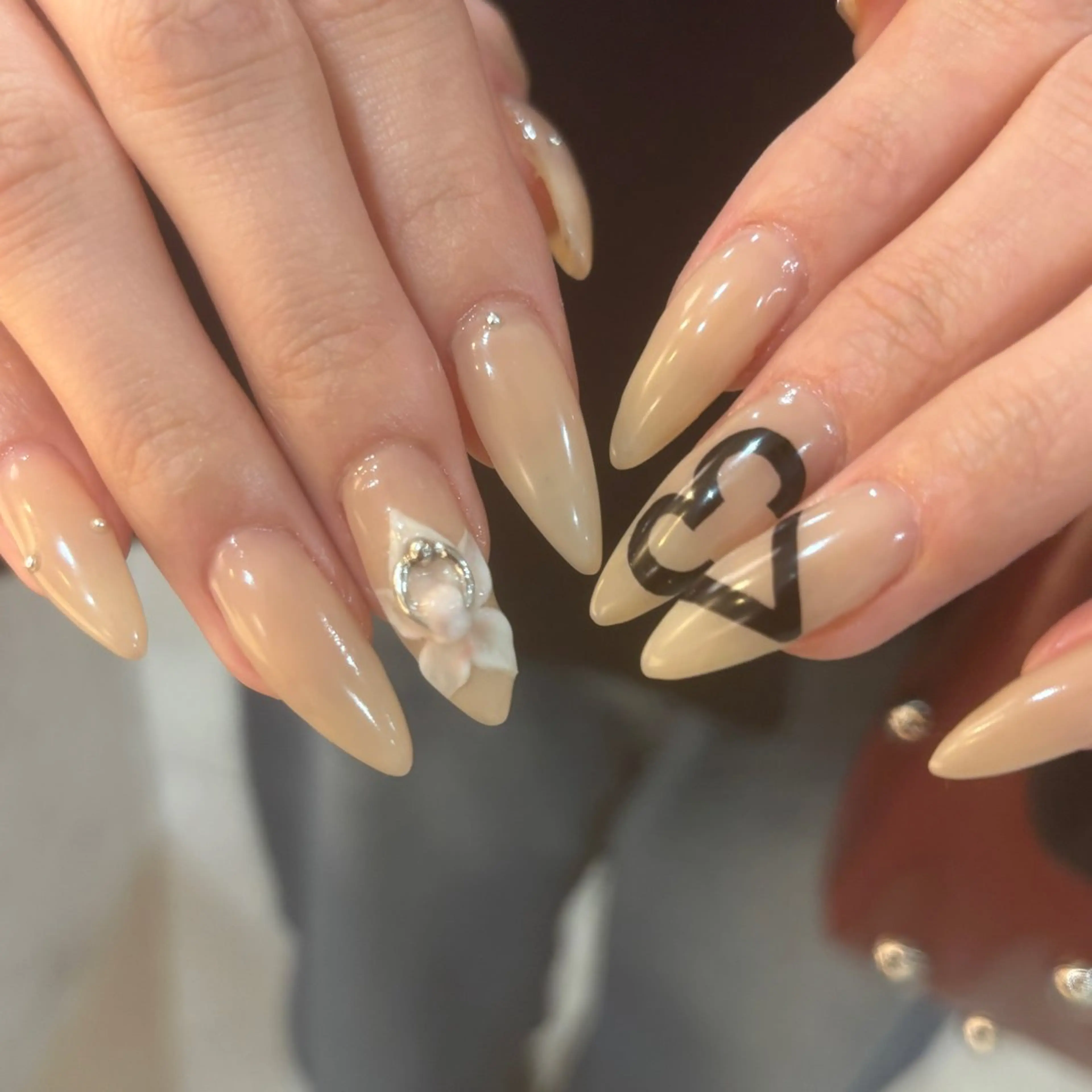 ネイル ハンドネイル フットネイル ゆびノさき茨木店 ニュアンス/アートのネイルデザイン