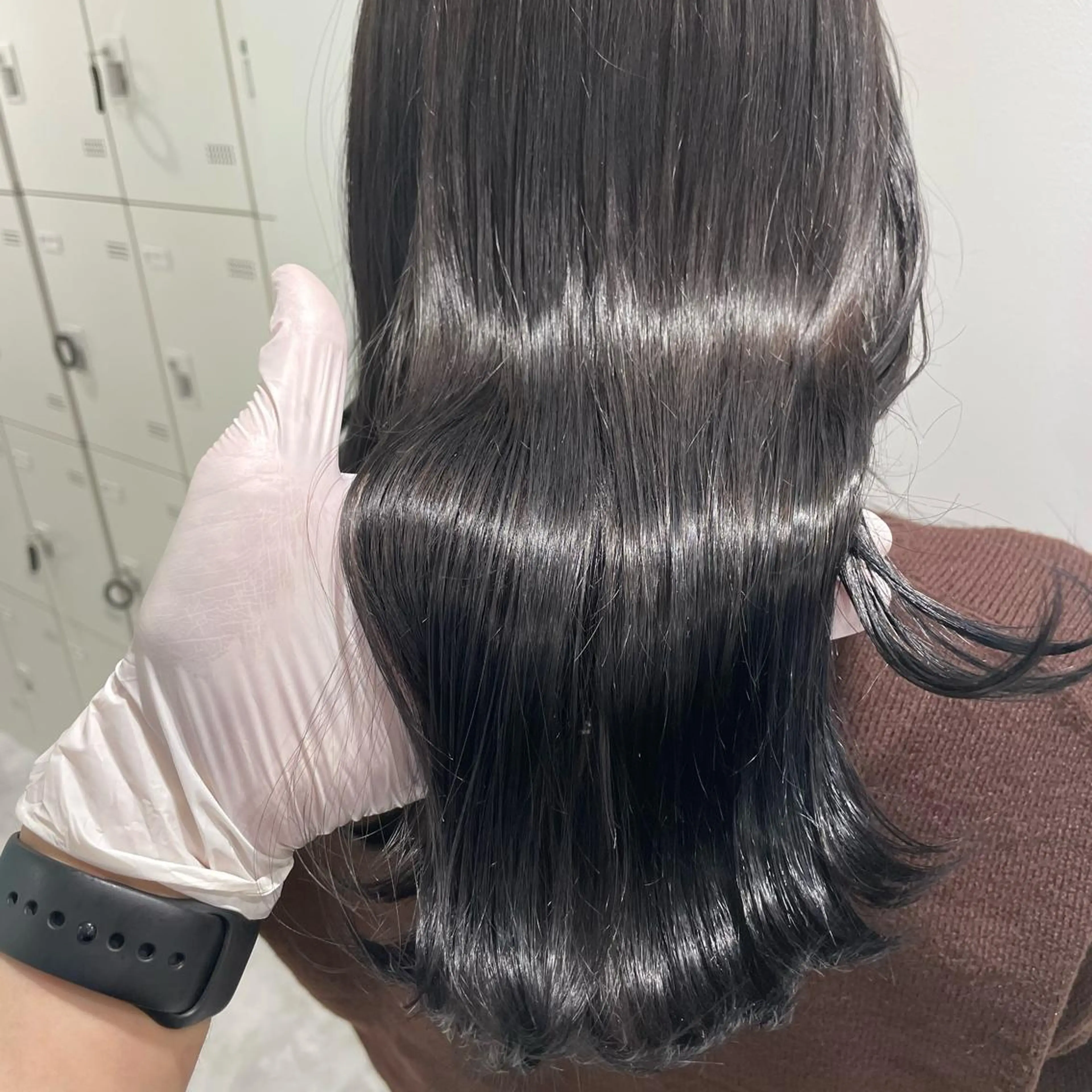 ミディアム カラー パーマ ヘアアレンジ ネイル マツエク・マツパ 韓国風ベージュ🤎 赤みなし🌿横浜🤎のヘアスタイル
