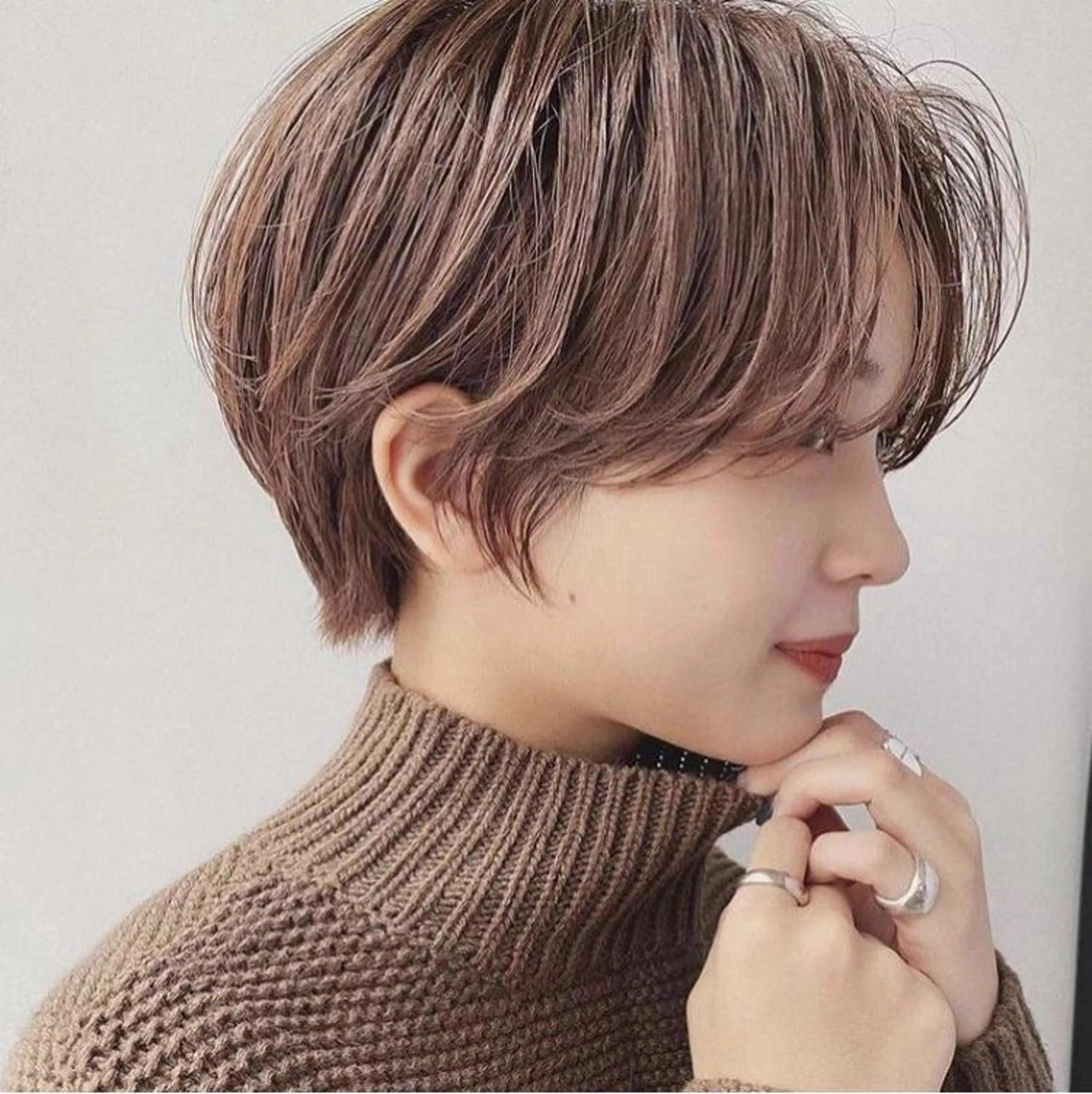 ショート 韓国風パーマ🌿コテ 巻き風パーマ/るいのヘアスタイル