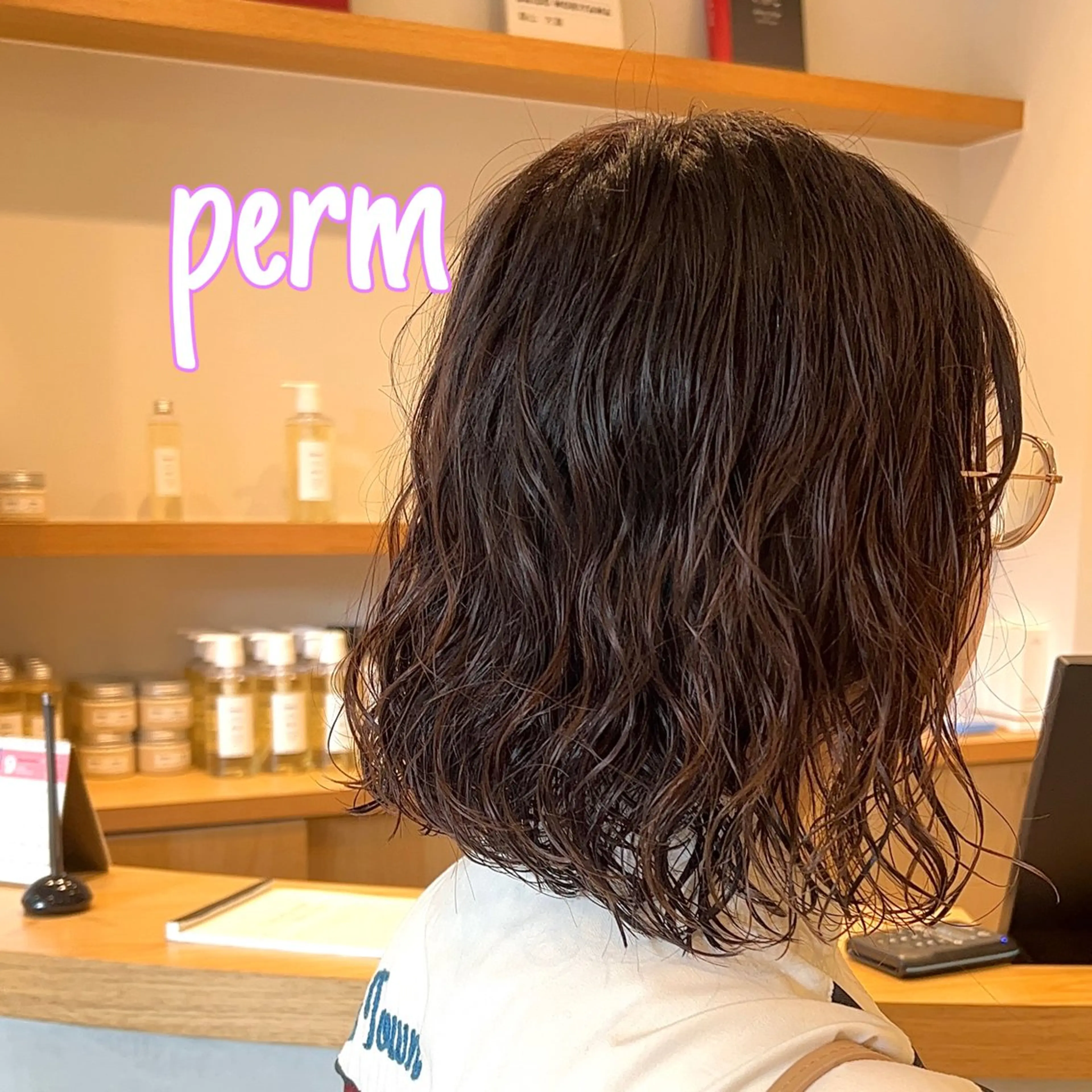 ミディアム パーマ ミディアムパーマ ボブ CYAN.栄店所属・パーマ/髪質改善 【榎本千夏】のヘアスタイル