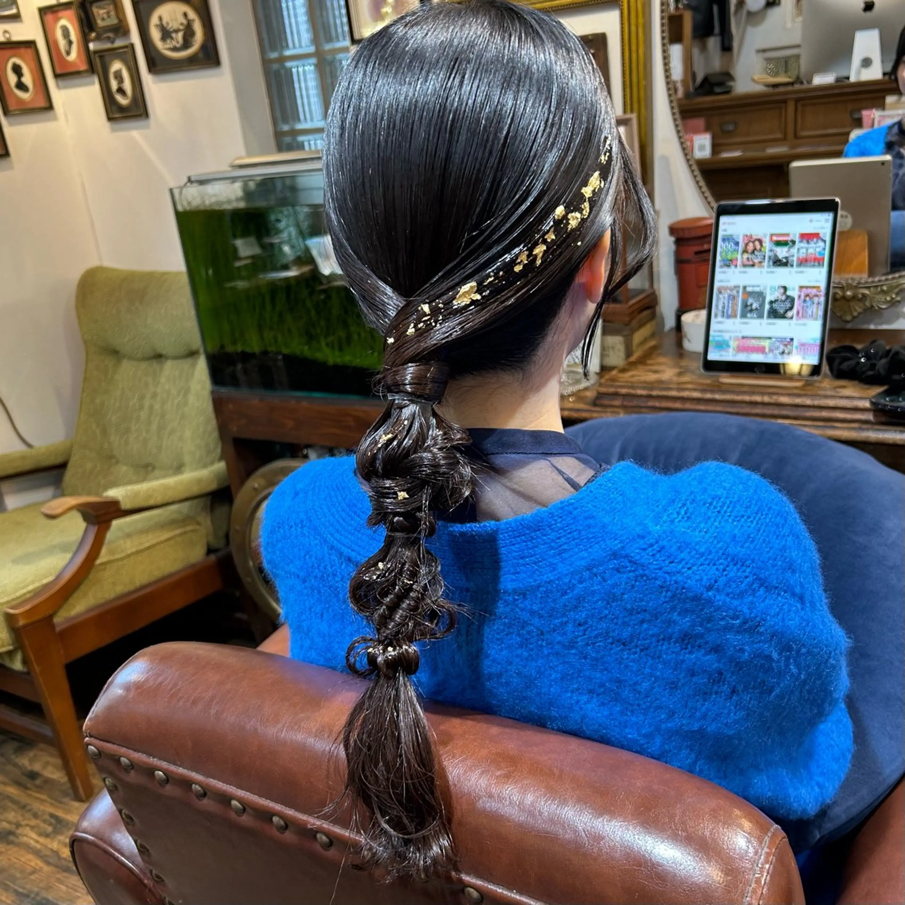 セミロング ヘアアレンジ ヘアセット BRITS 渡辺 菜々子のヘアスタイル