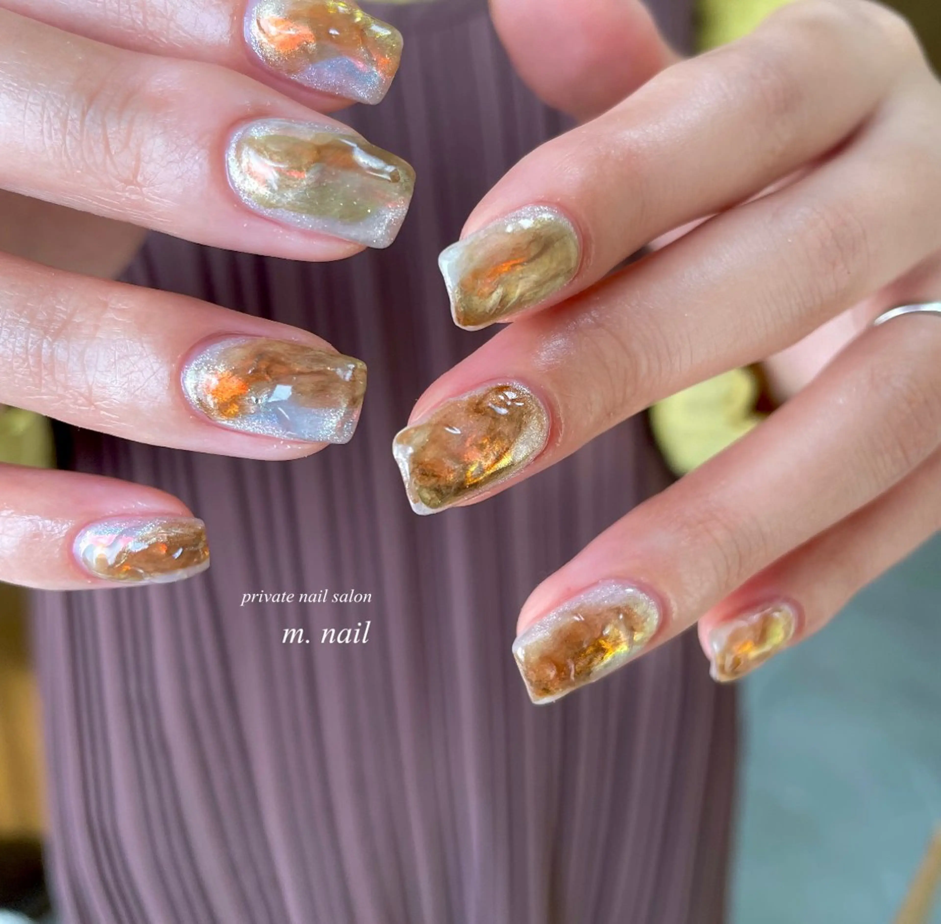 ネイル ニュアンスネイル シンプルネイル ハンドネイル m.nail salonのネイルデザイン