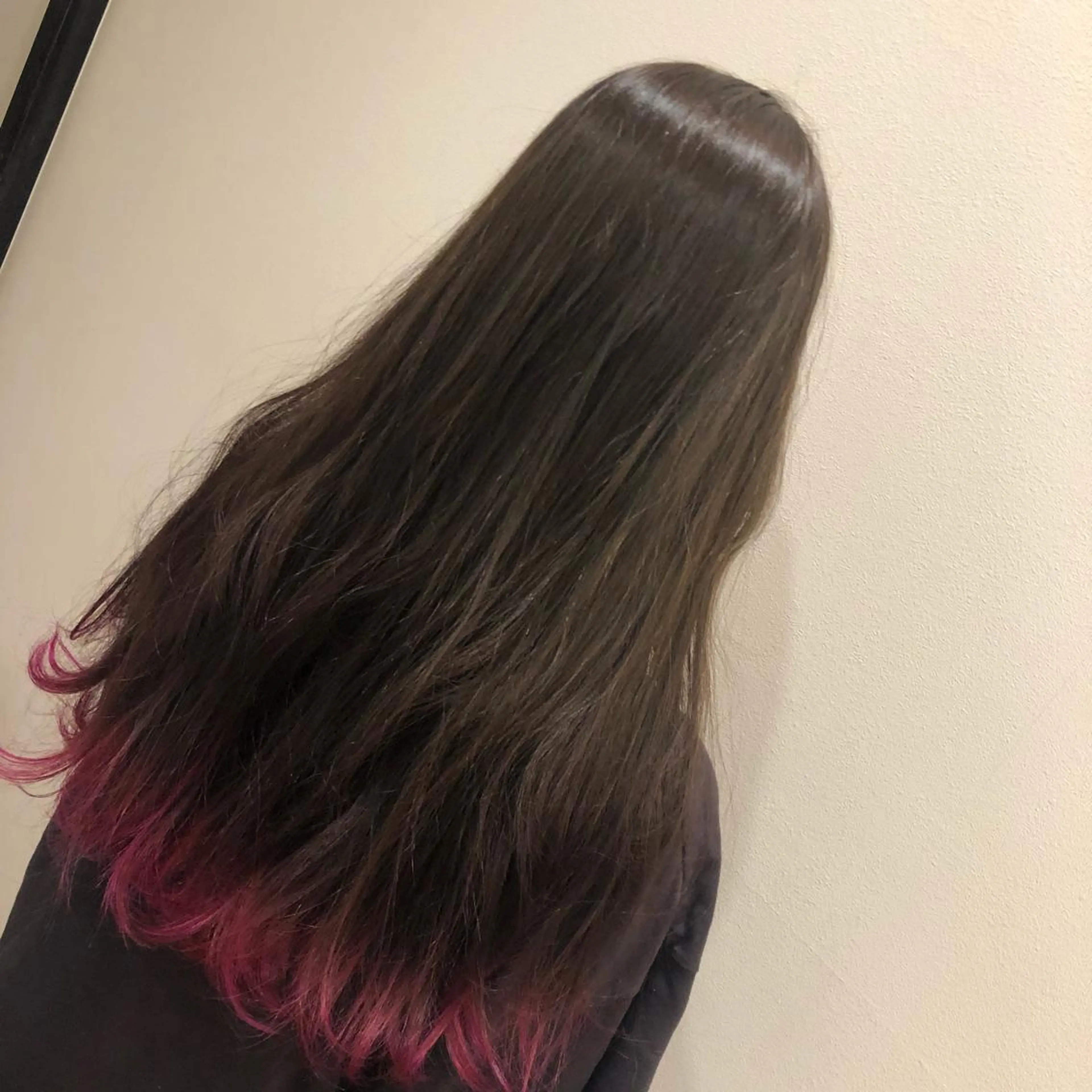 ロング カラー アディクシーカラー バレイヤージュ グラデーションカラー グレージュ ハイライトカラー 髪質改善 カラー専門店のヘアスタイル