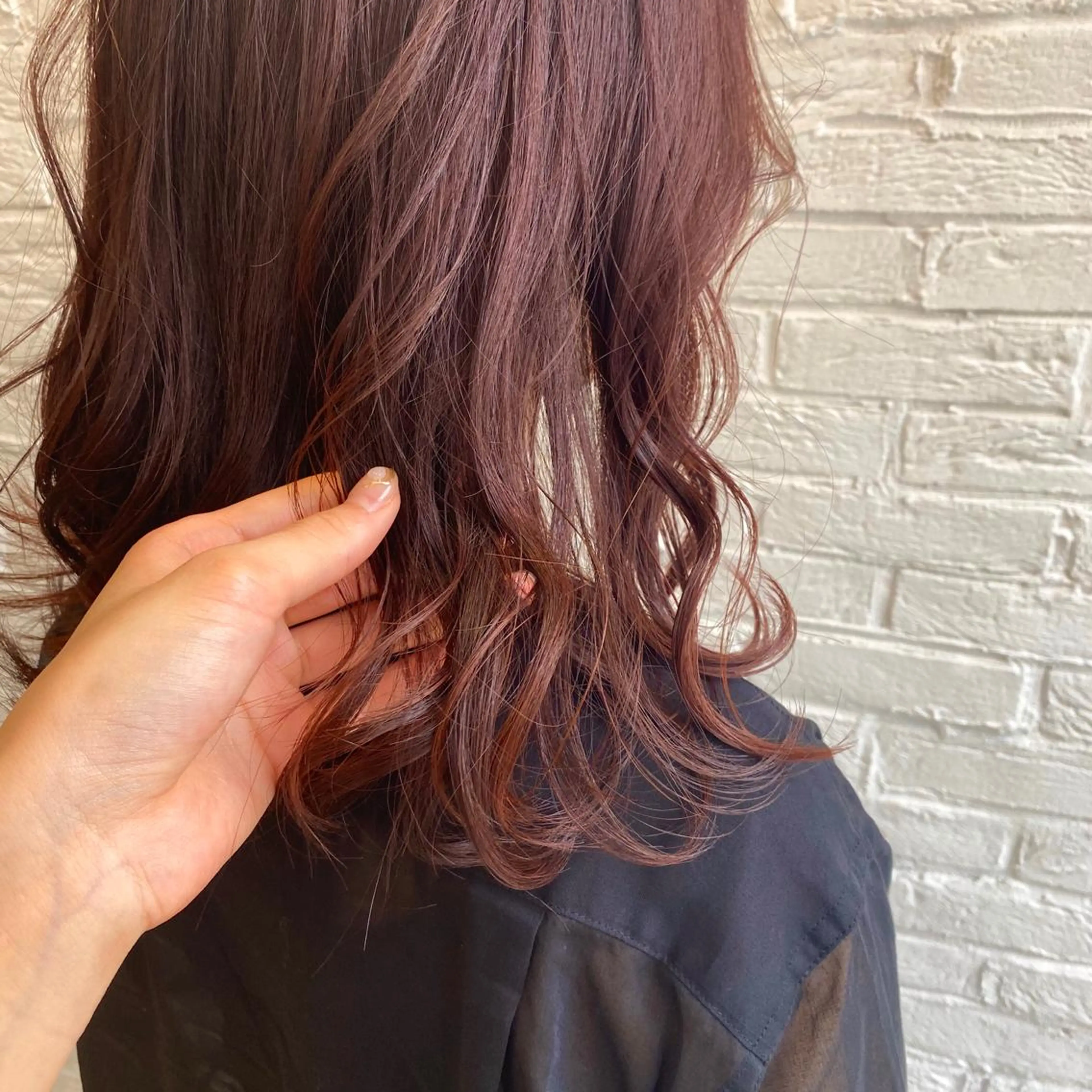 セミロング レッドブラウン attrait店長/ 柿本理沙のヘアスタイル