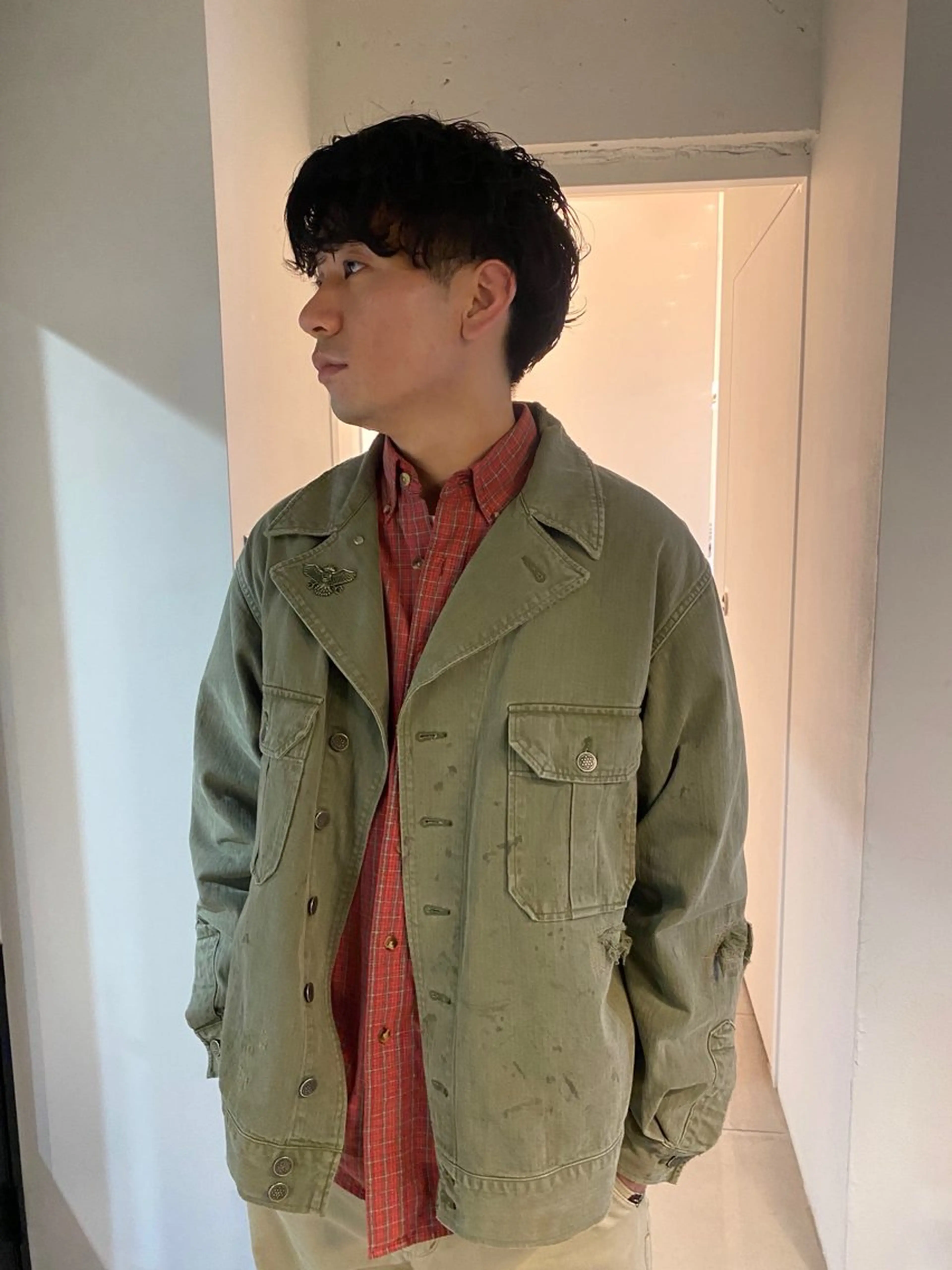 パーマ メンズ カット riria/ボブ /ブラウンカラー🎀のヘアスタイル