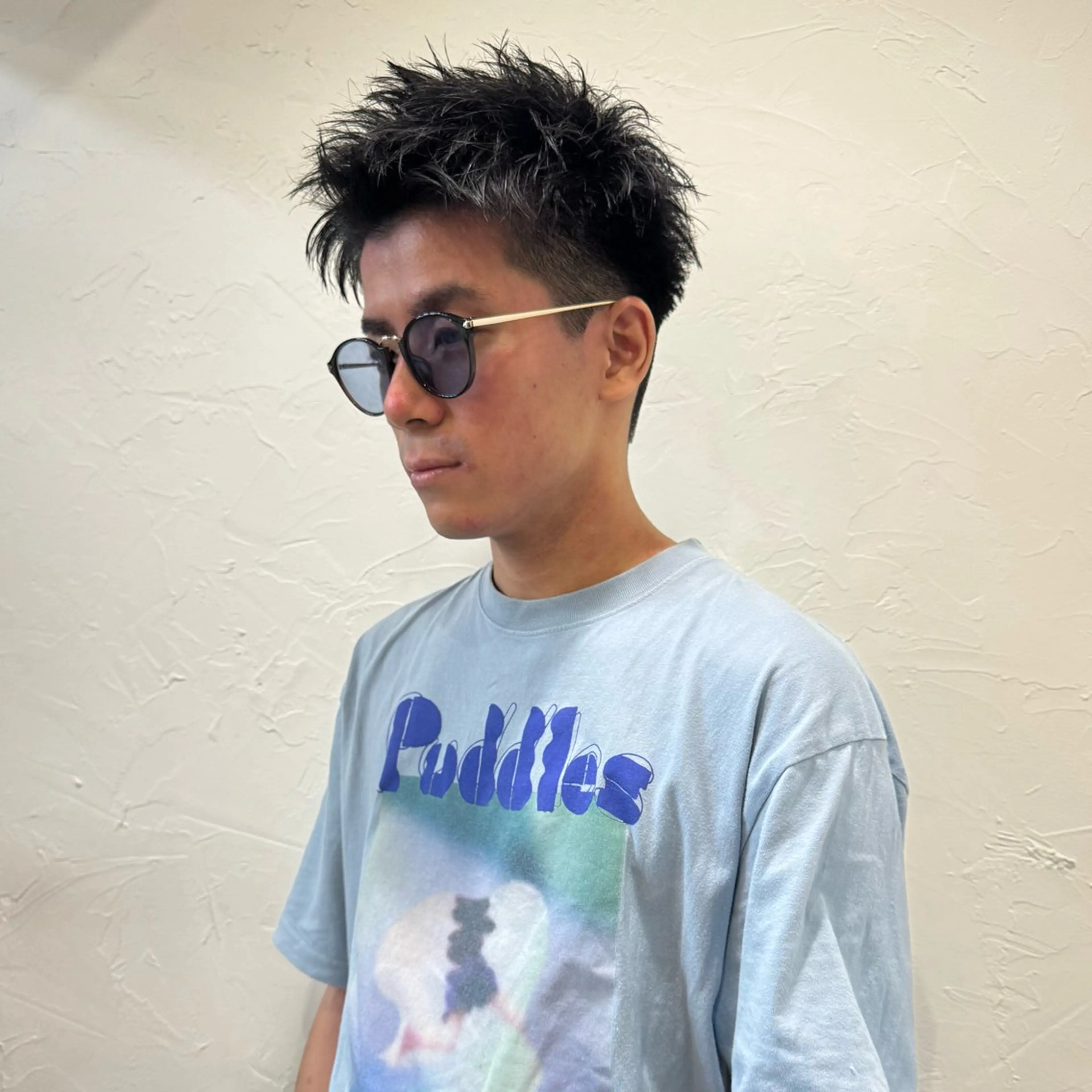 ショート パーマ メンズ アップバング メンズ就活ヘア メンズパーマ メンズショート スパイキーショート カット ヘアセット 【池袋/スパイキー ショート】ⓝⓘⓜⓤのヘアスタイル