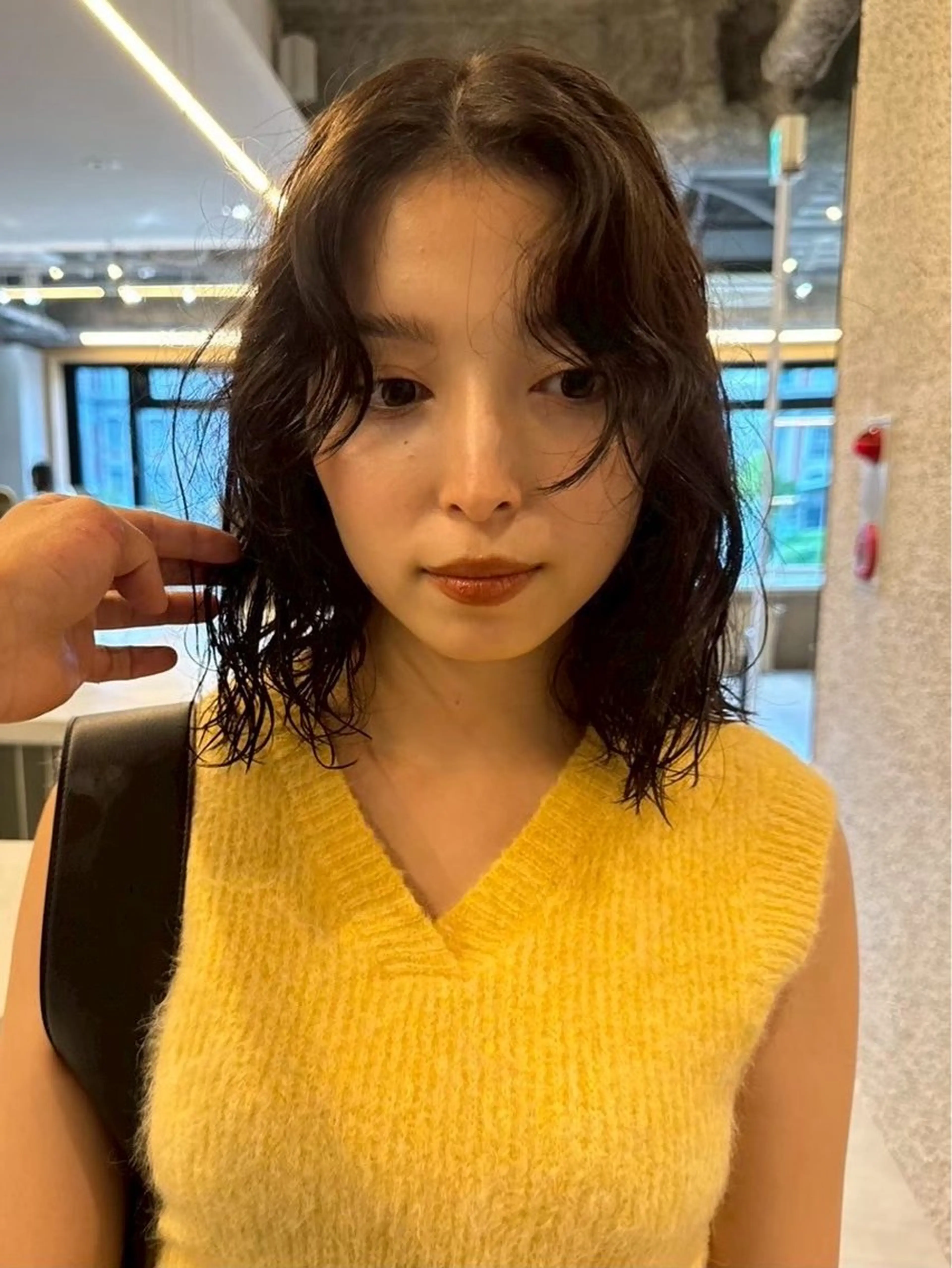 ミディアム 髪質改善 縮毛矯正 トリートメント カット ヘアカラー トリートメント nok所属・nok Osakaのヘアスタイル