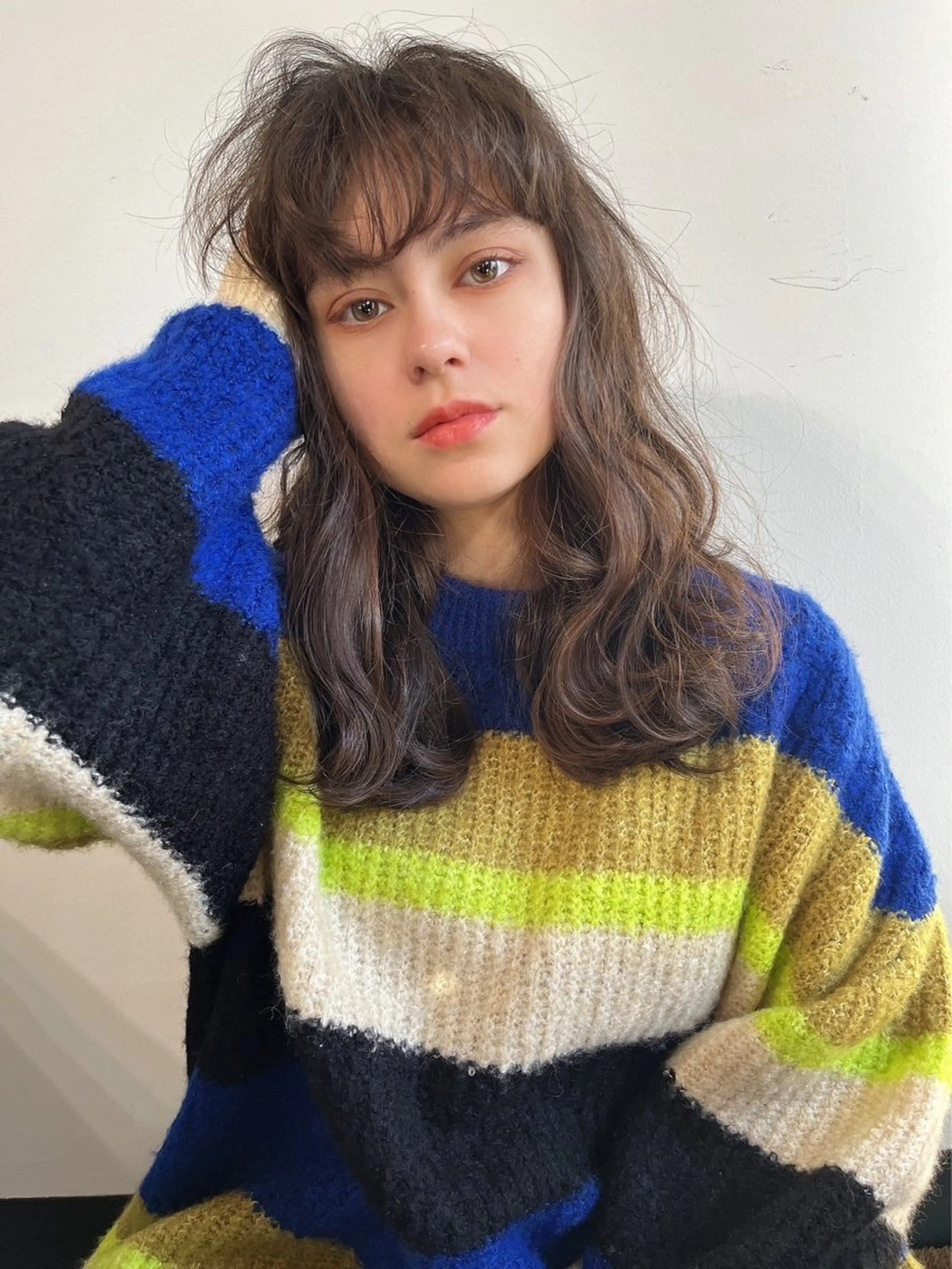 セミロング カラー パーマ ヘアアレンジ ❄︎YUNA❄︎ 《お手軽イメチェン》のヘアスタイル