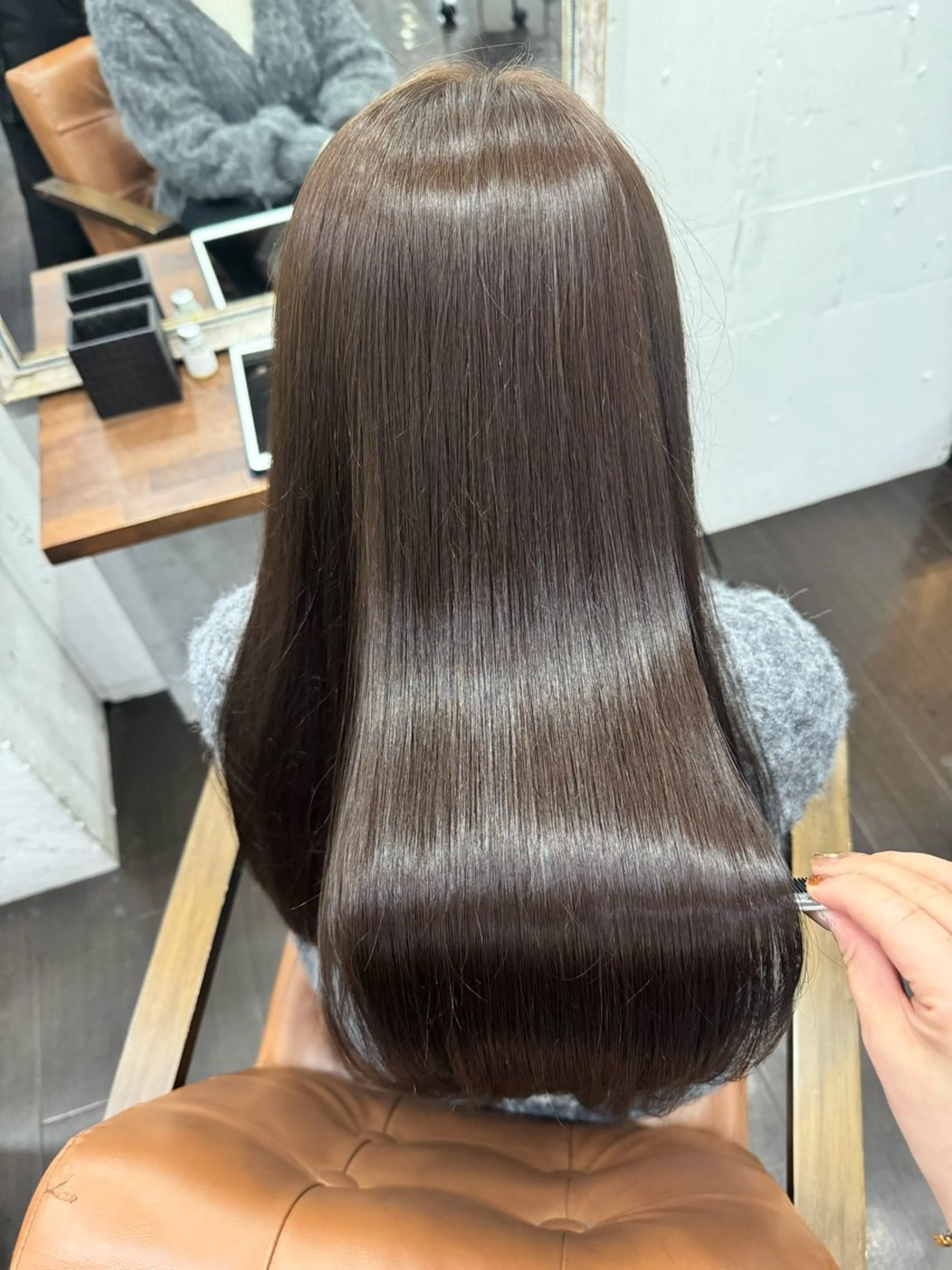 ロング カラー トリートメント ヘアカラー トリートメント 難波 茜のヘアスタイル