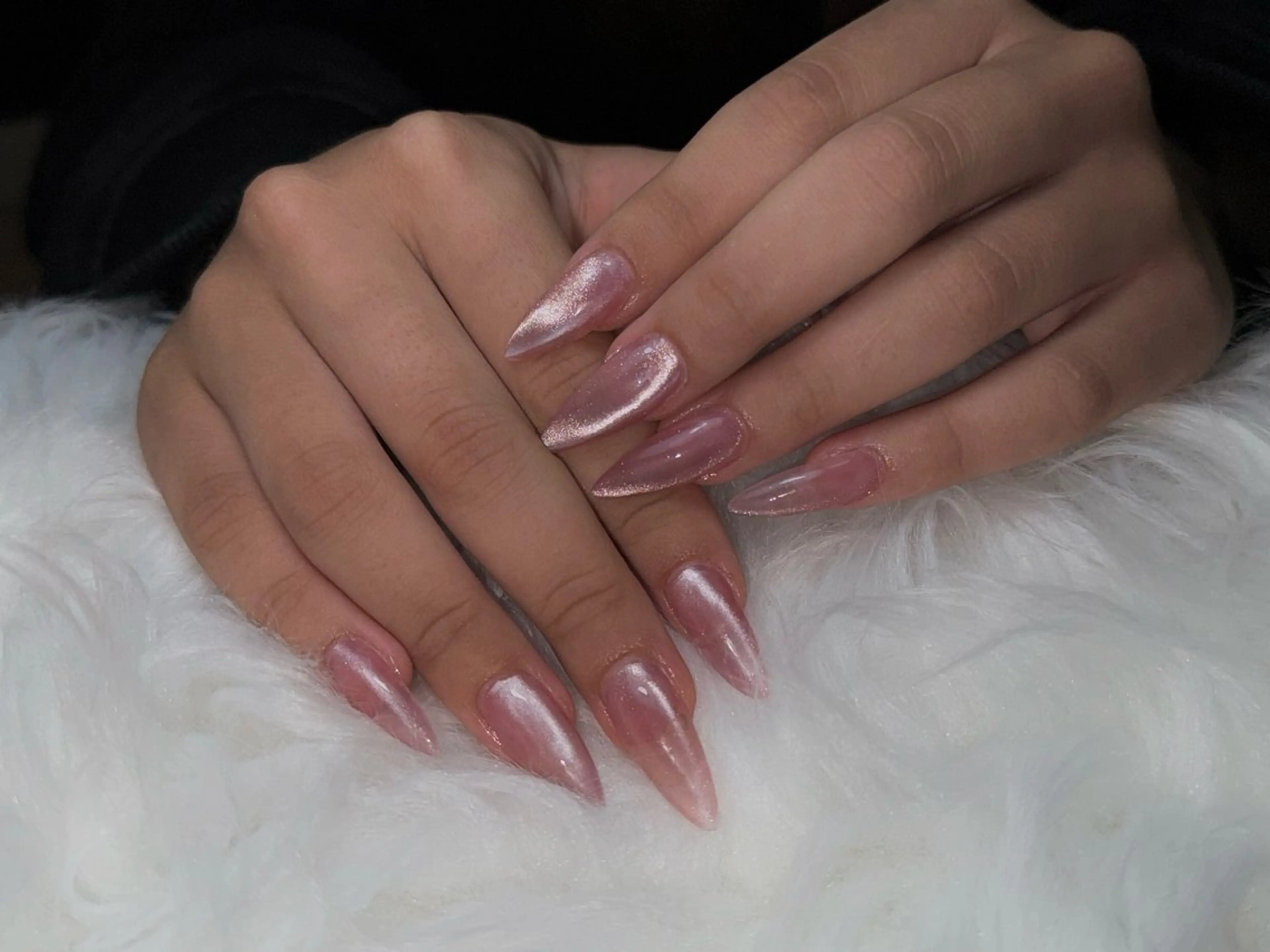 ネイル フレンチネイル ガラスフレンチ 氷ネイル・うるうるネイル 韓国ネイル シンプルネイル ハンドネイル タン ミーのネイルデザイン