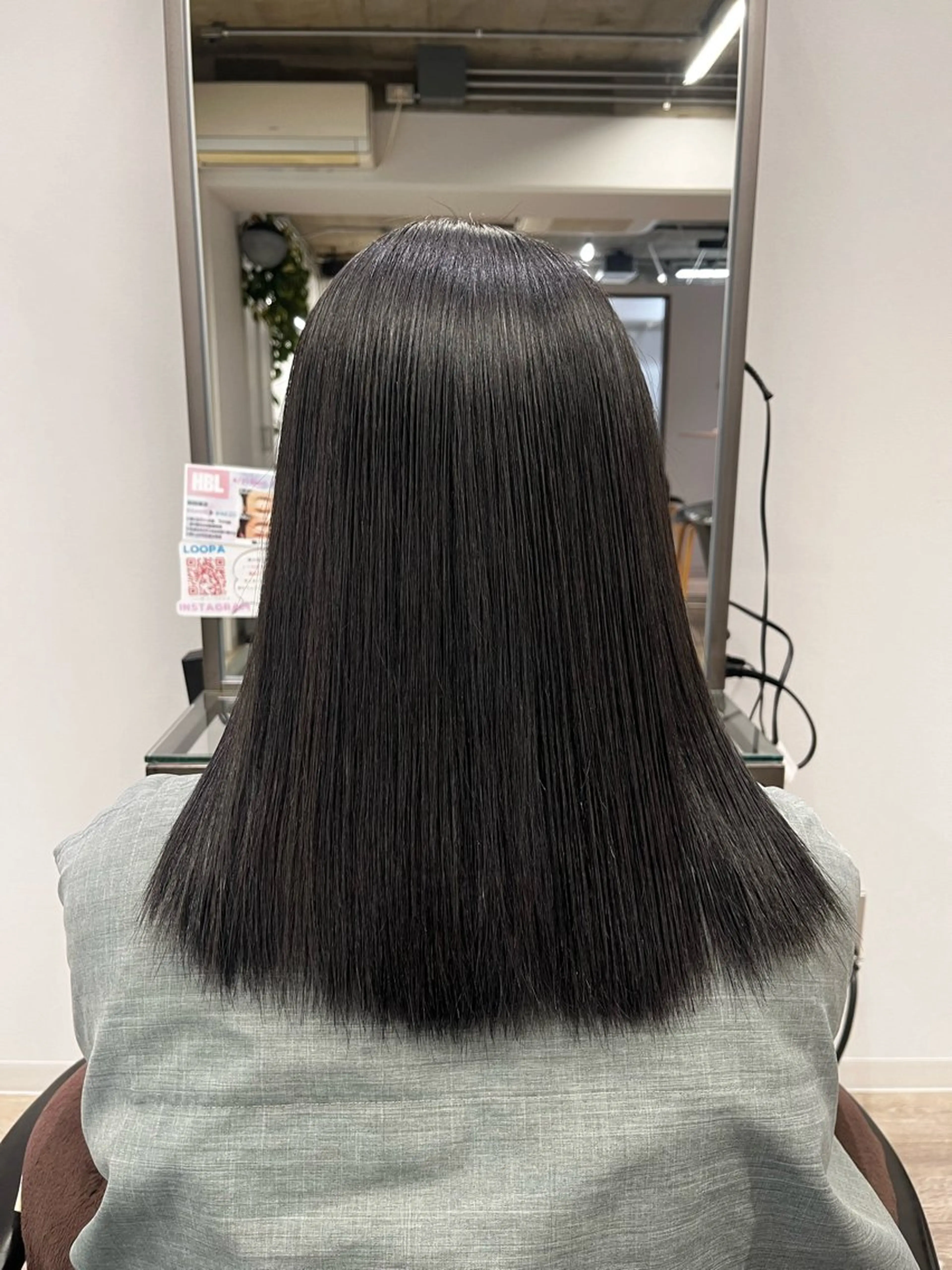 セミロング 縮毛矯正 トリートメント JIN/暖色カラー /髪質改善/艶髪のヘアスタイル