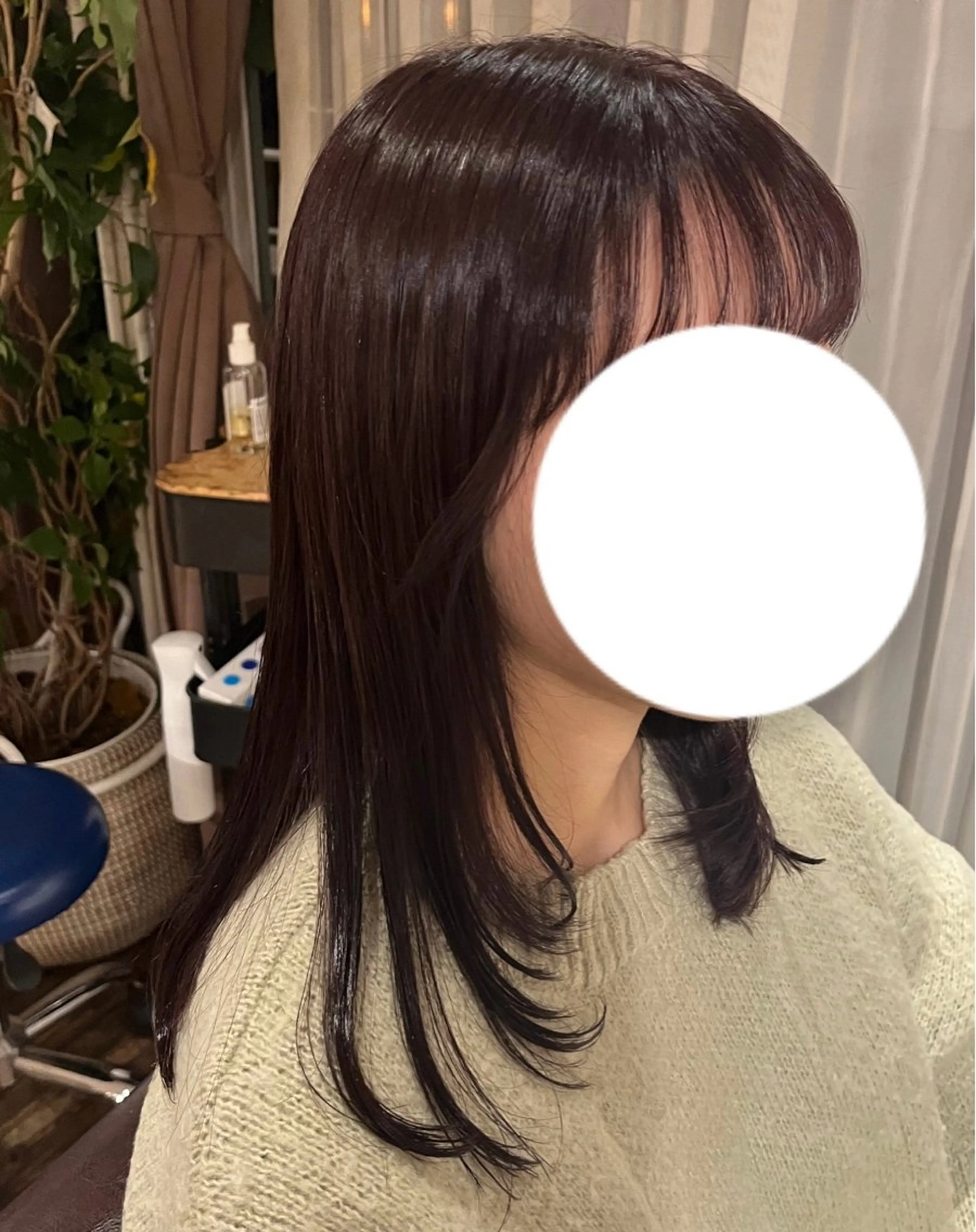 セミロング カラー 透明感カラー ラベンダーカラー 顔周りカット レイヤーカット カット ヘアカラー CAOLILA /Sakiのヘアスタイル
