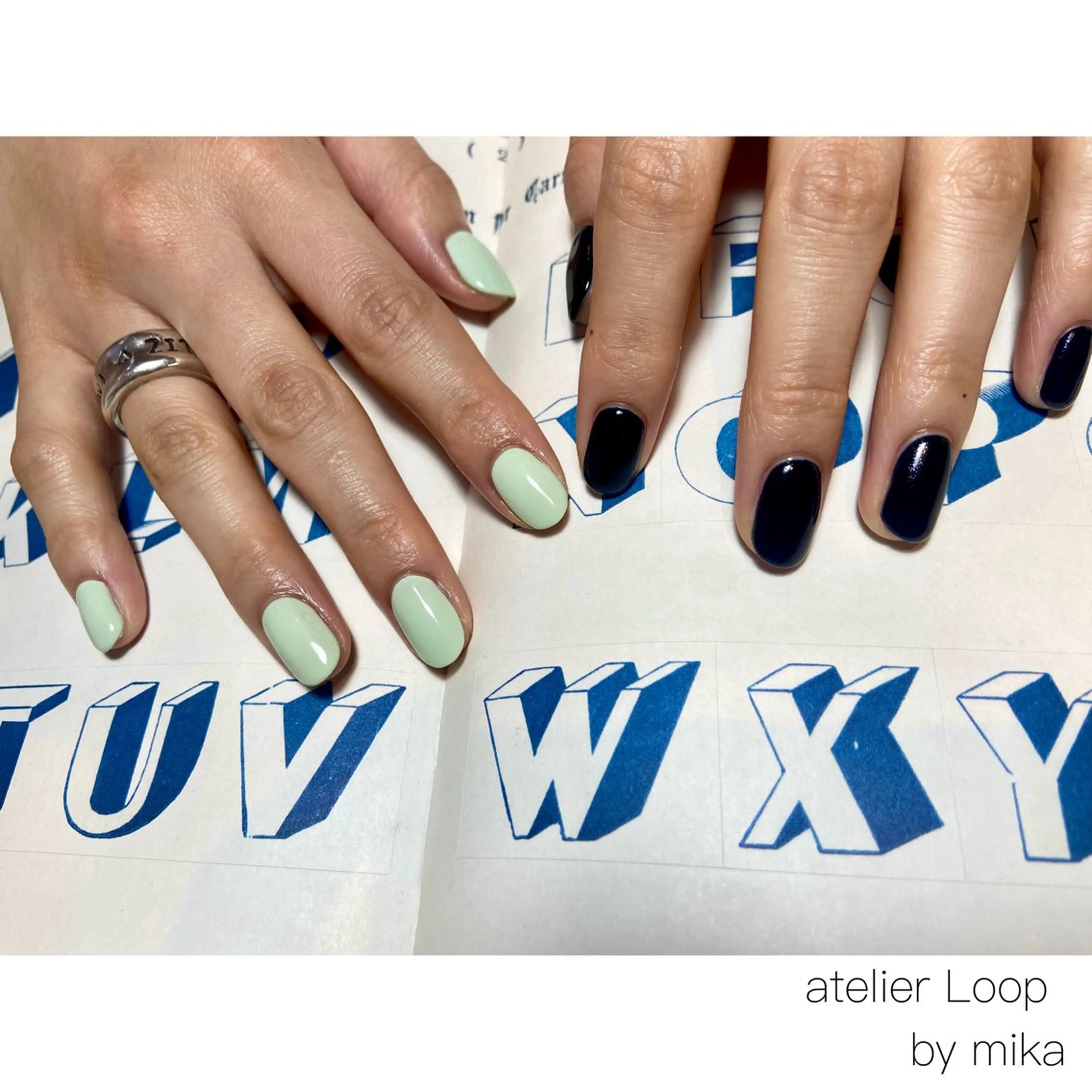 ネイル ワンカラーネイル atelierLoopbyshiho所属・atelier Loop♪MIKAのネイルデザイン