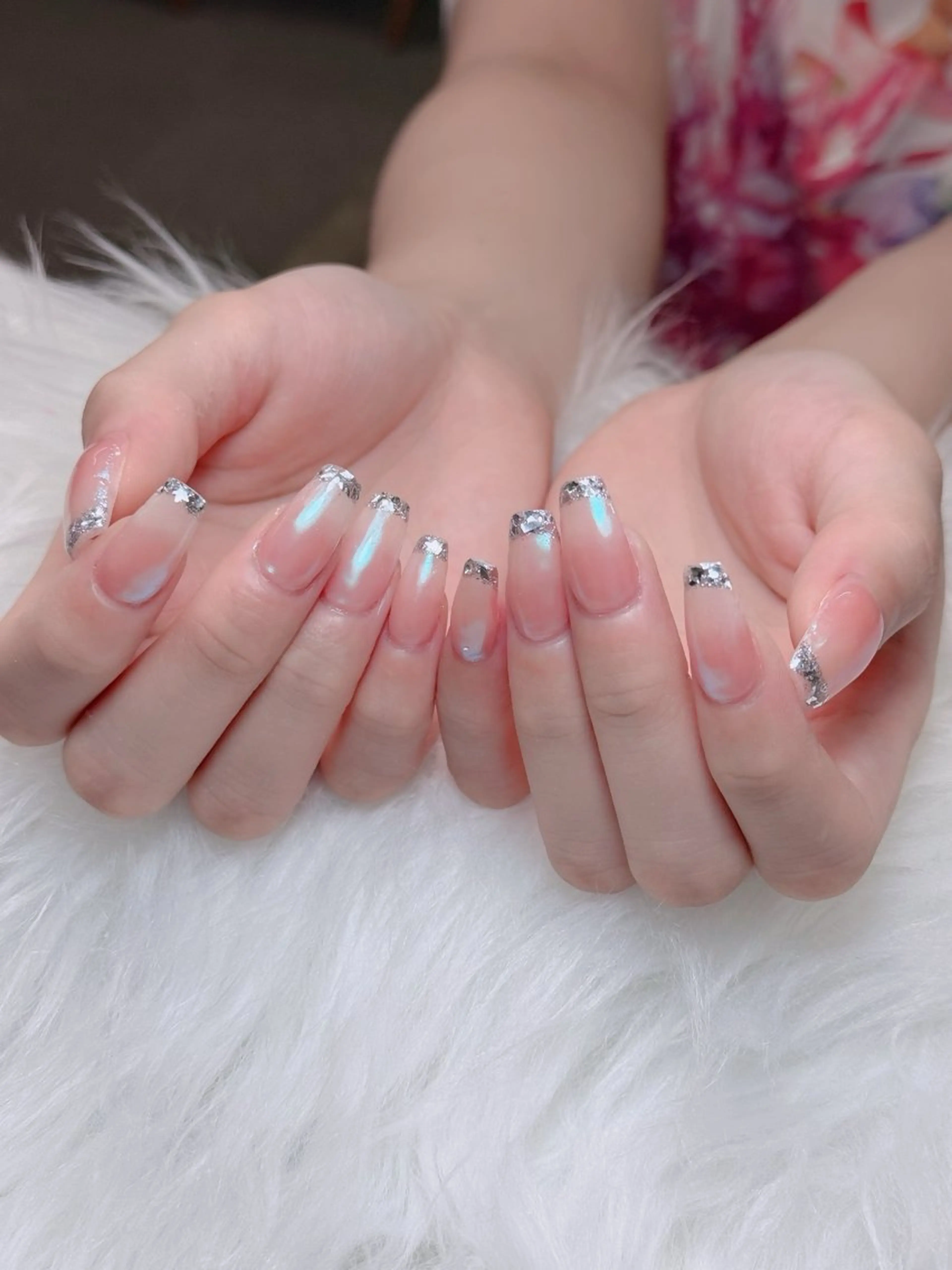 ネイル オーロラネイル チークネイル フットネイル フレンチネイル 韓国ネイル ハンドネイル Lumi Nailのネイルデザイン