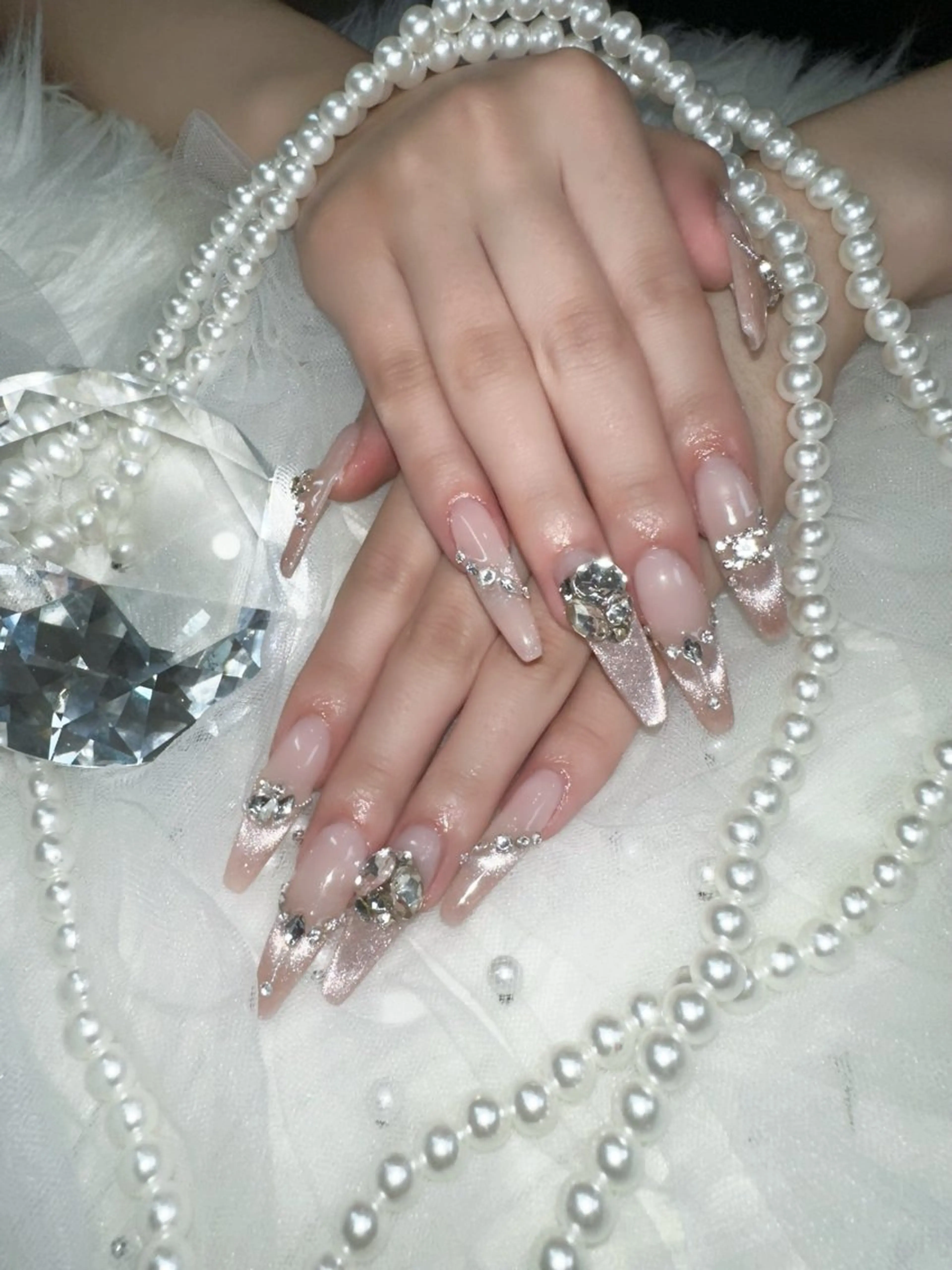 ネイル ロングネイル スカルプネイル ワンホンネイル ハンドネイル icy nail れいあのネイルデザイン