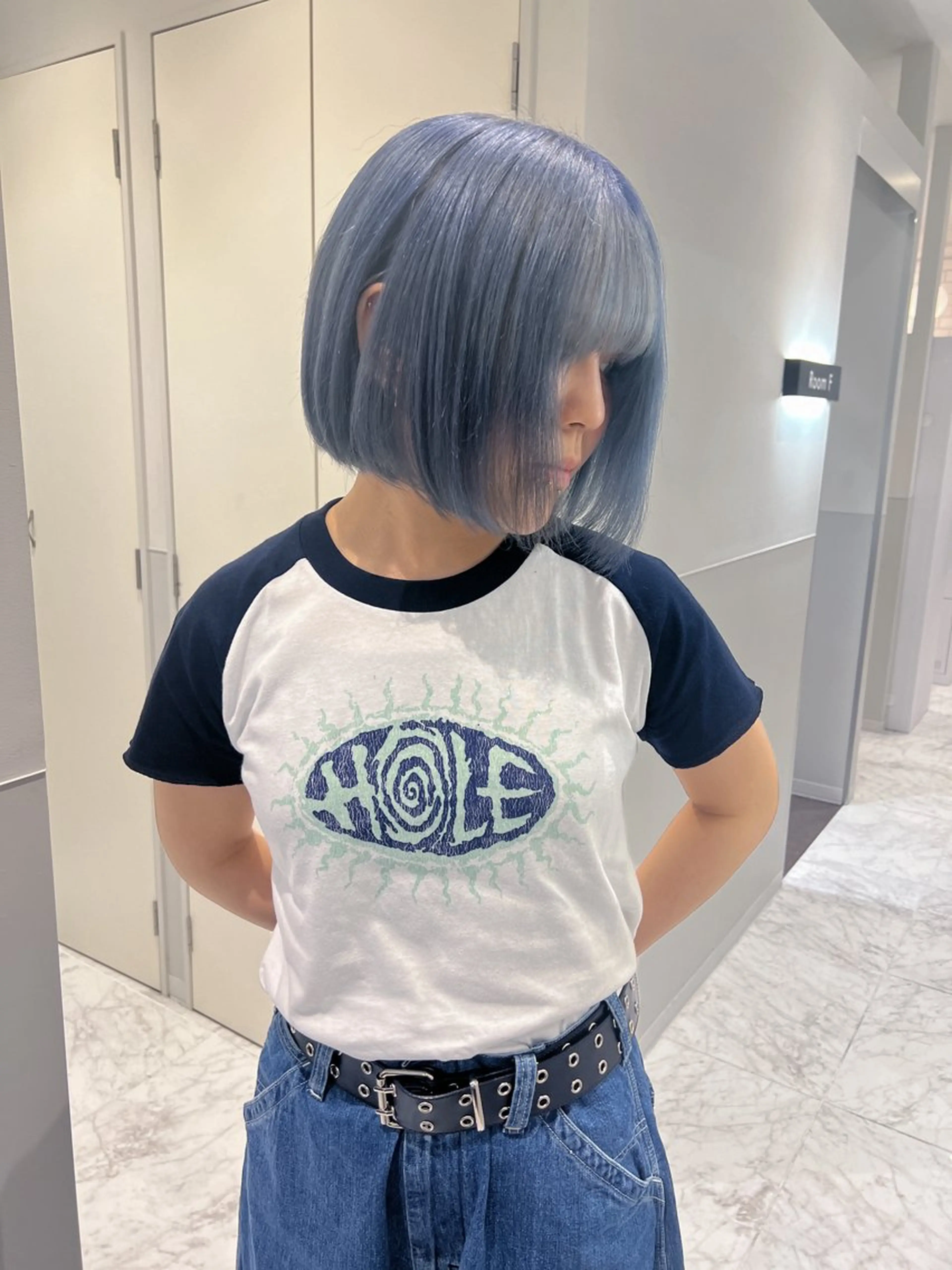 ミディアム カラー REN/ケアブリーチ /ハイトーン/名駅のヘアスタイル