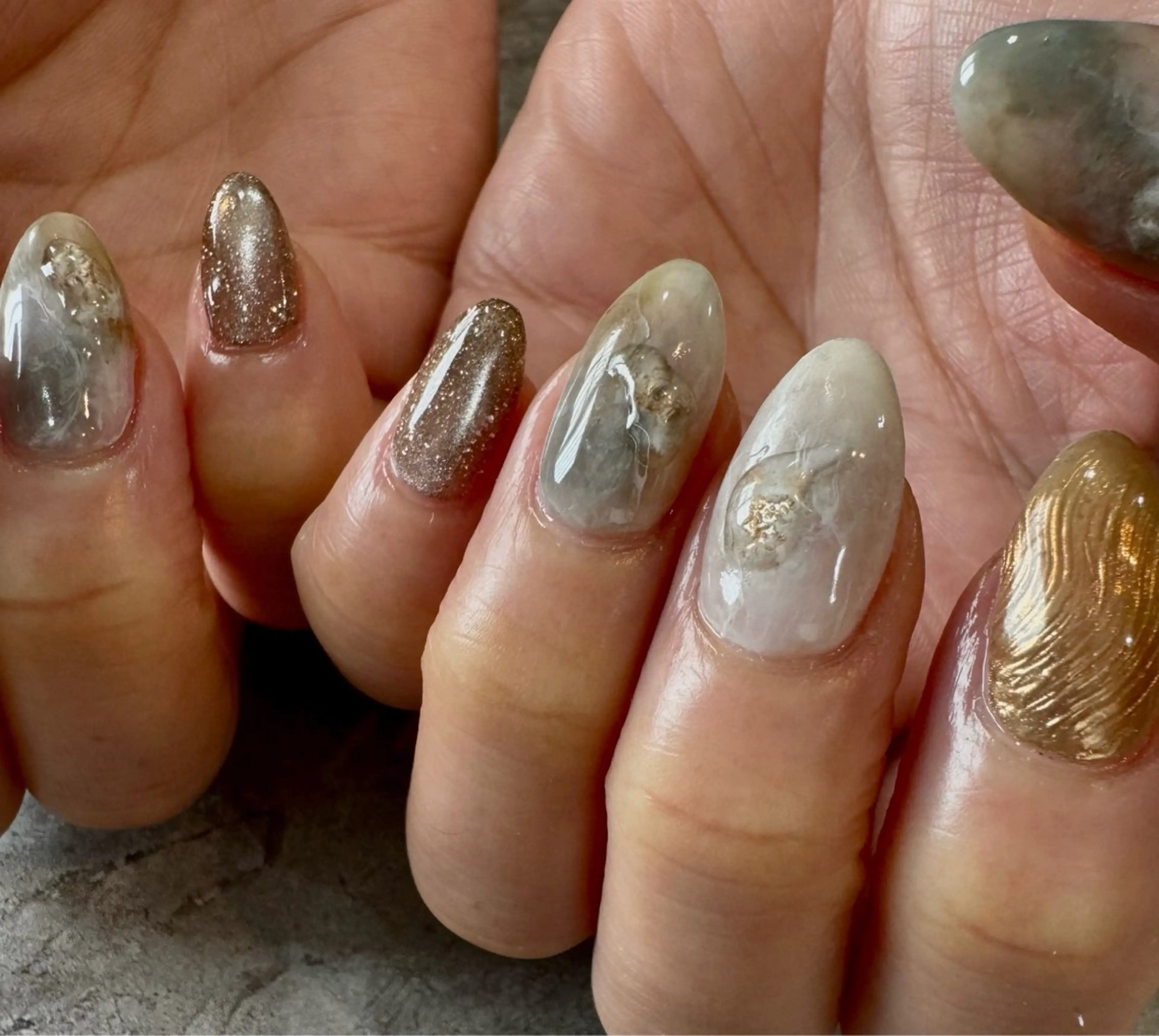 ネイル アートネイル ニュアンスネイル ハンドネイル Blé nailのネイルデザイン