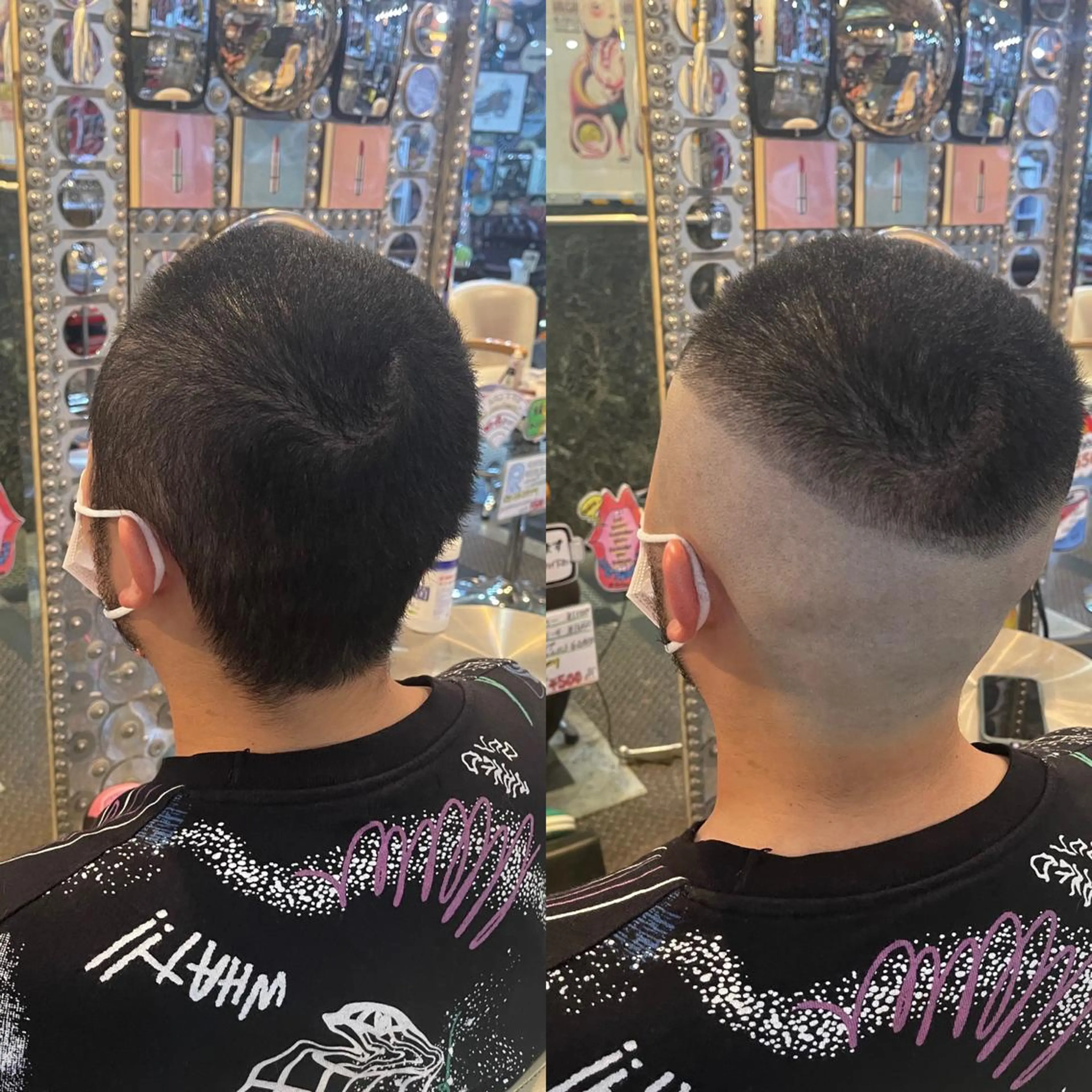 ショート カラー メンズ フェードカット スキンフェード haco+所属・🌈派手髪エクステ ブレイズ🌈ひろとのヘアスタイル