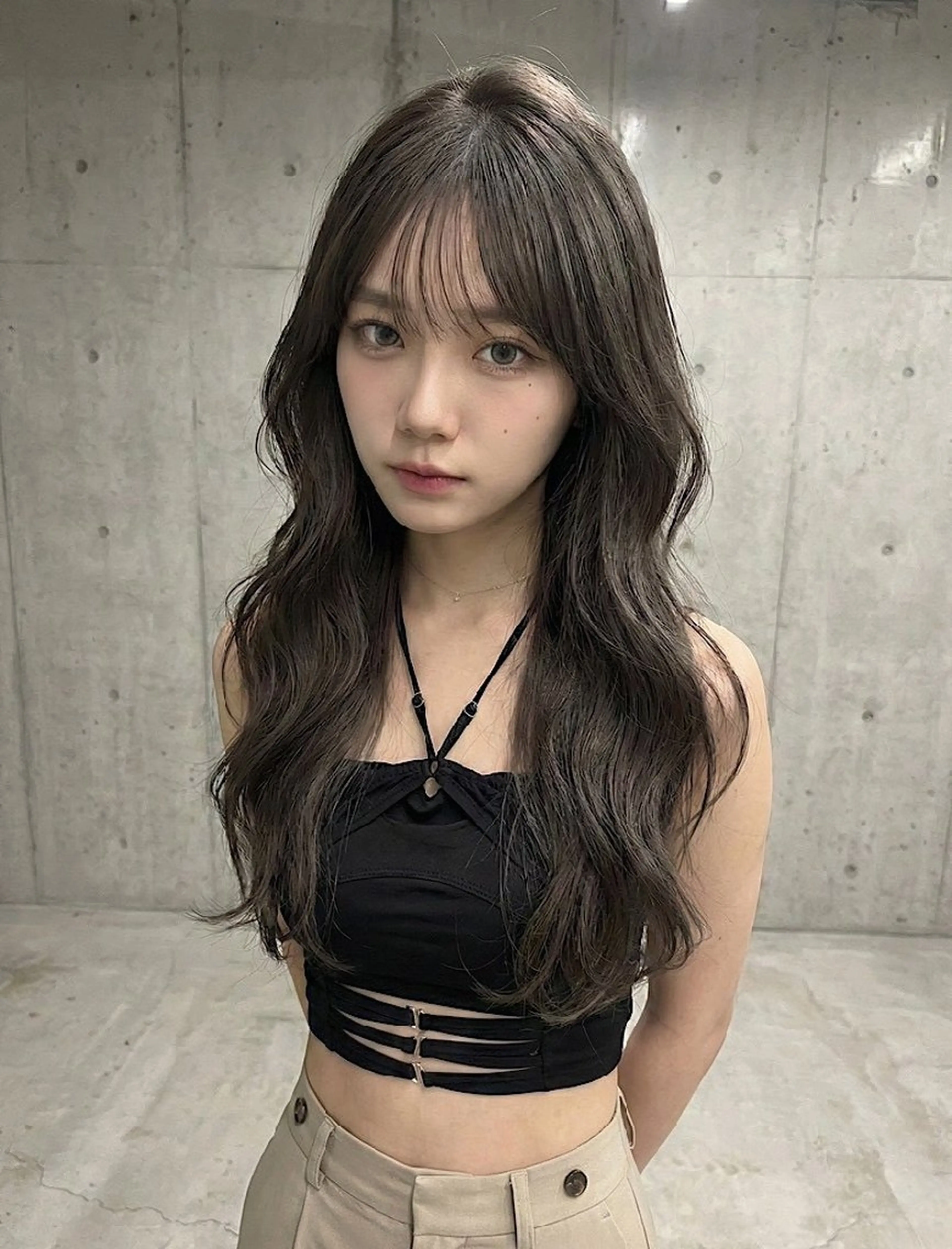 ロング カラー カット ヘアカラー トリートメント piLLon 心斎橋のヘアスタイル