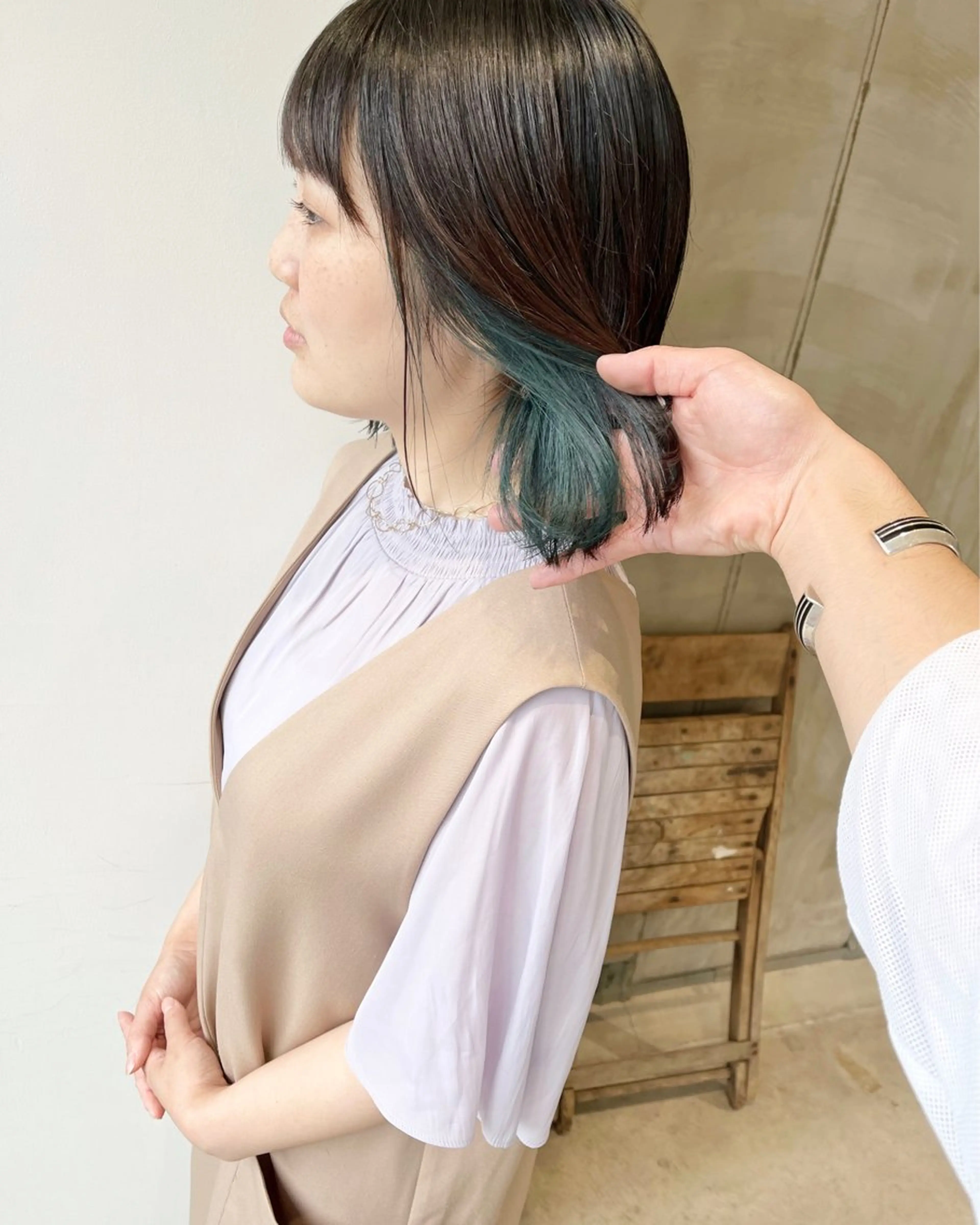 ミディアム カラー カット ヘアカラー ill副店長 立和田純也のヘアスタイル