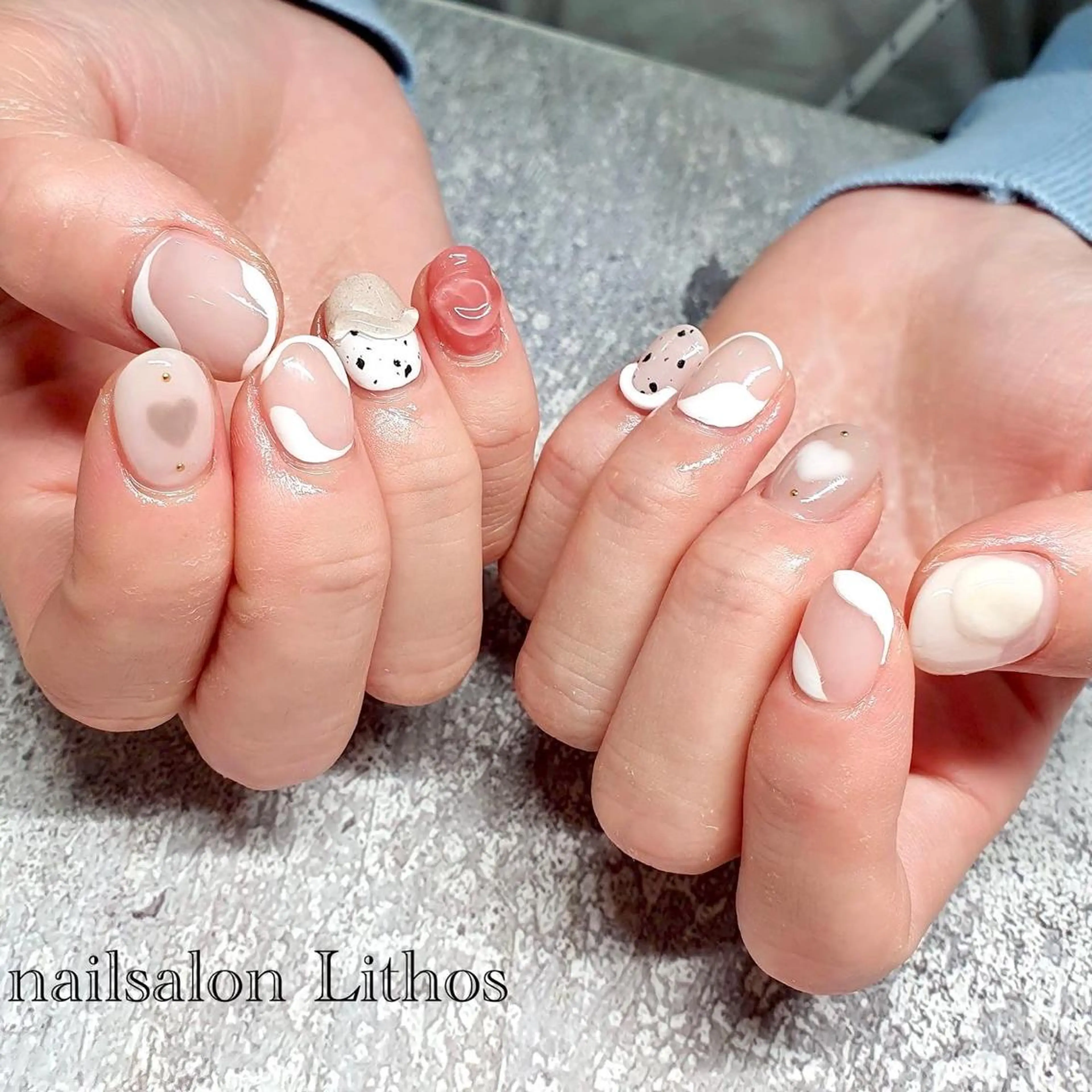 ネイル ジェルネイル ニュアンスネイル ハンドネイル nailsalon Lithos所属・nailsalon Recontreのネイルデザイン