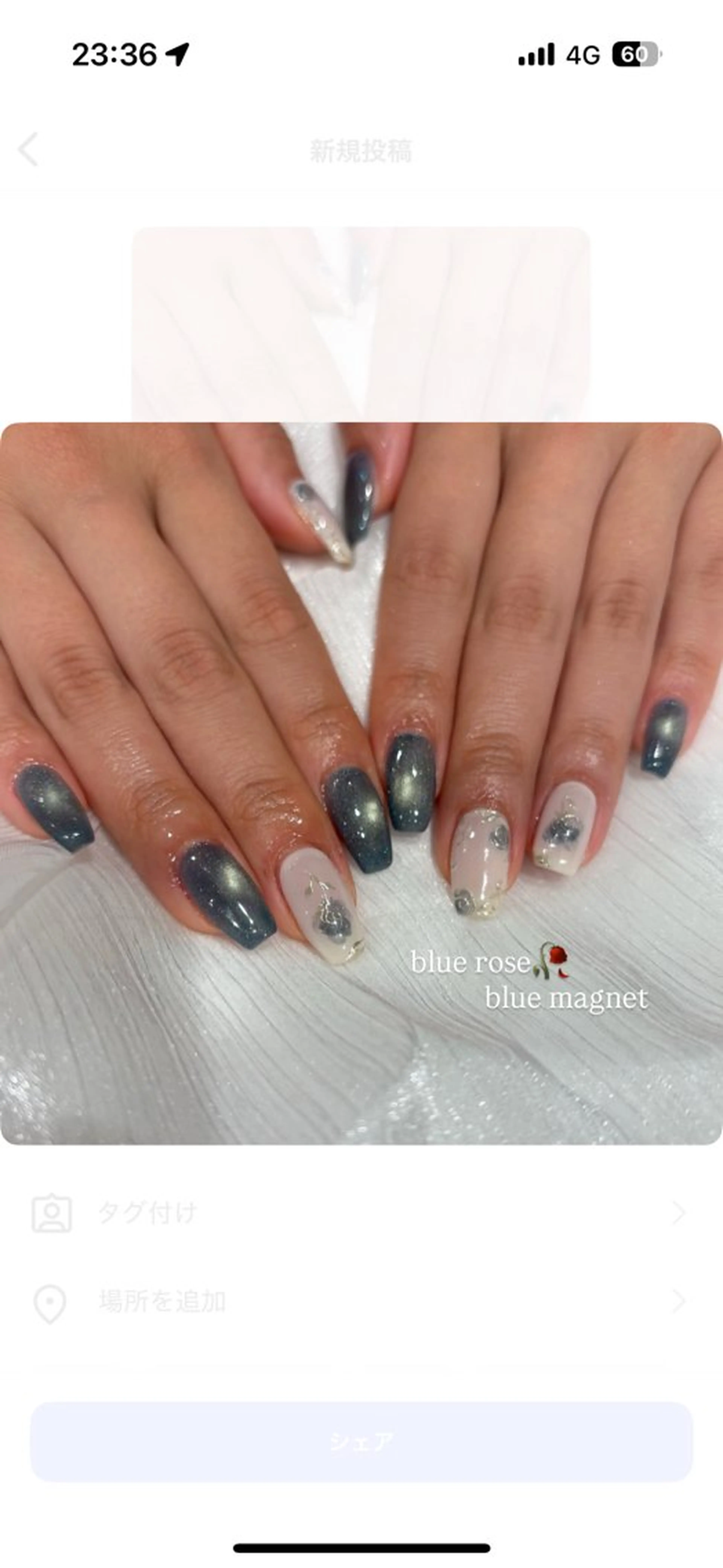 ネイル マグネットネイル ハンドネイル She nail studio 原宿所属・パラジェル有/ スカルプ/mahoのネイルデザイン