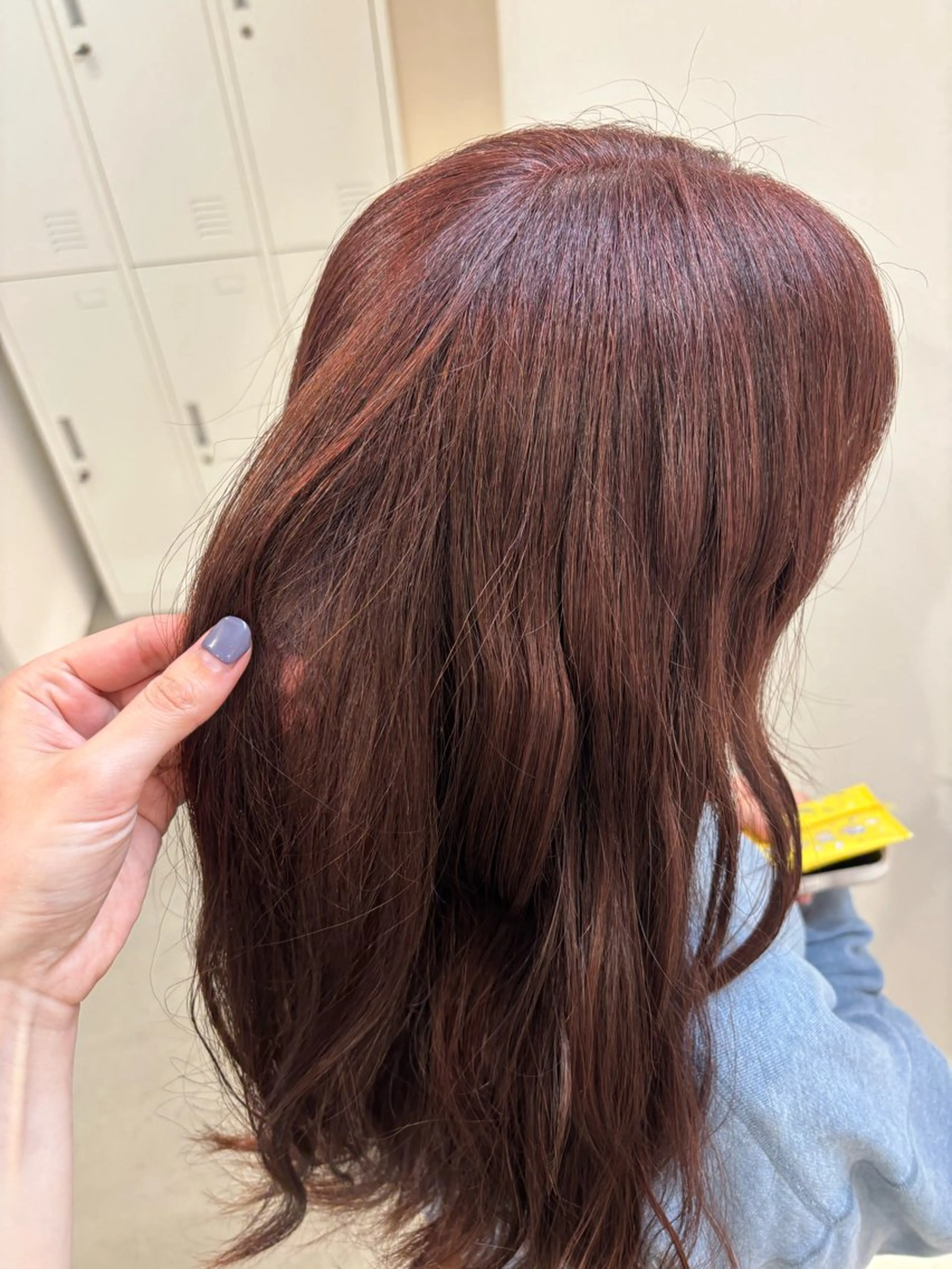 ロング カラー オレンジ オレンジレッド レッドカラー ヘアカラー ネモト ユイ / fit standのヘアスタイル