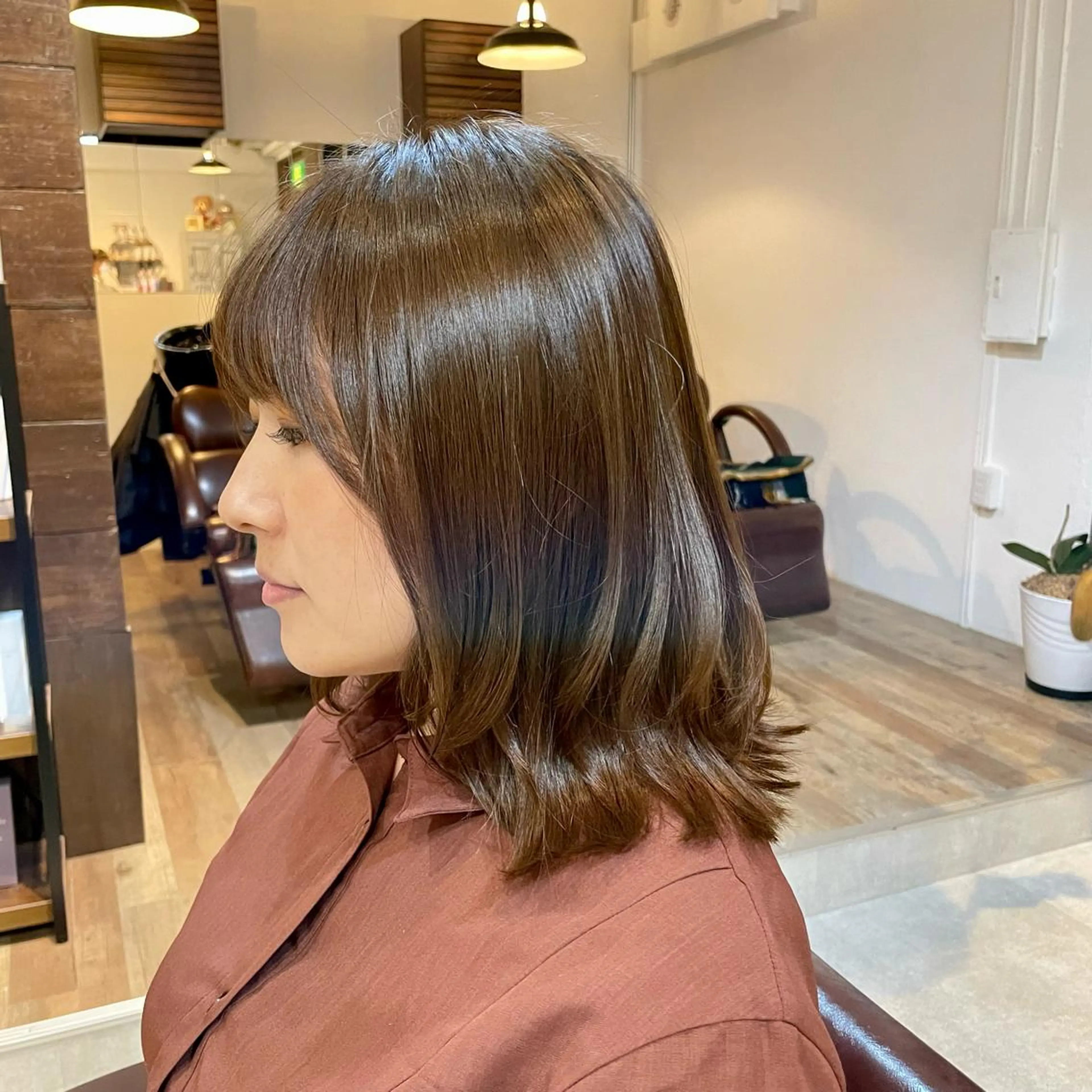 ミディアム カラー Geniee horie所属・ともや 髪質改善縮毛矯正のヘアスタイル