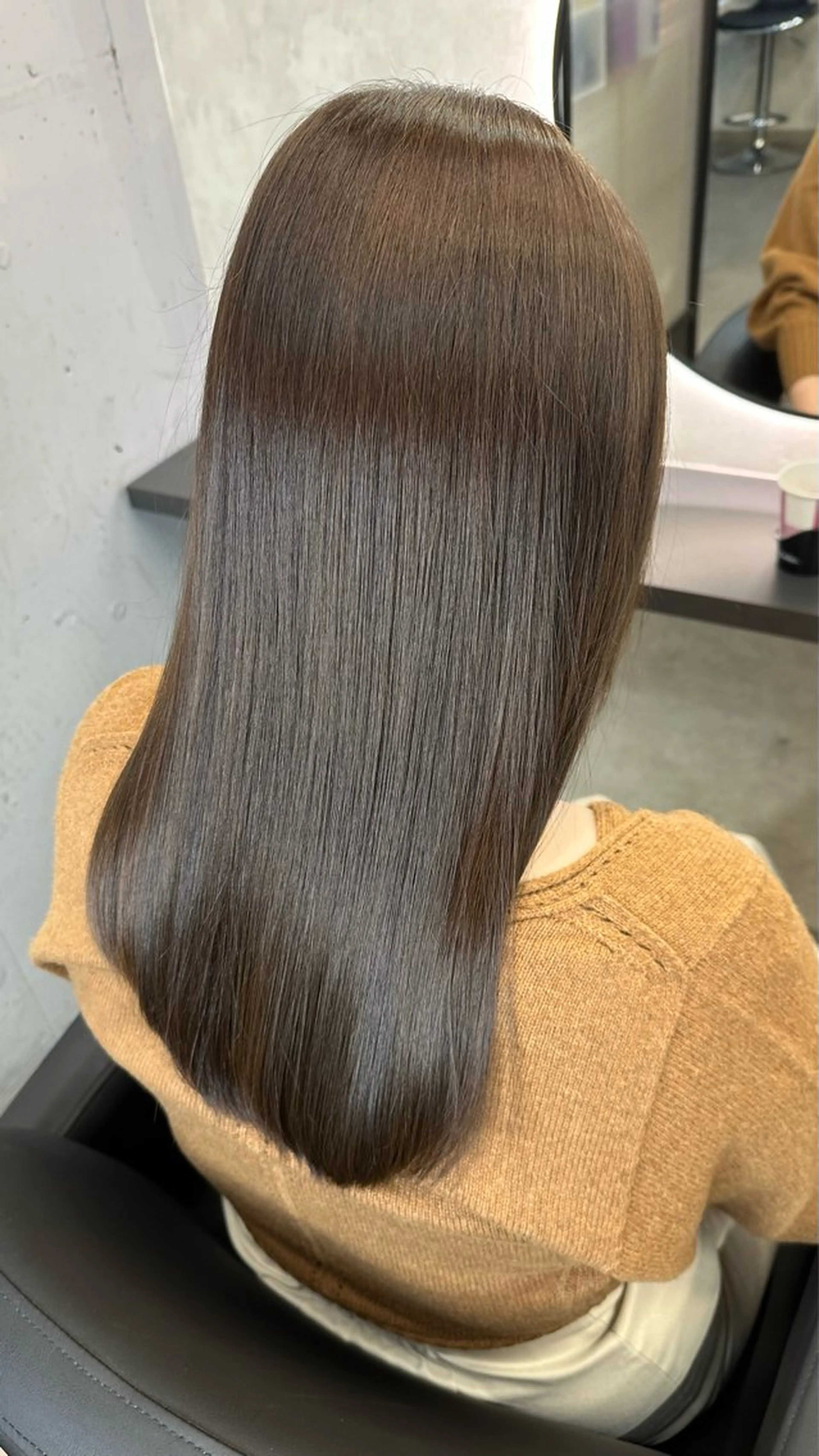 セミロング カット ヘアカラー 縮毛矯正 トリートメント 新宿/韓国風レイヤー 髪質改善/ジャッキーのヘアスタイル