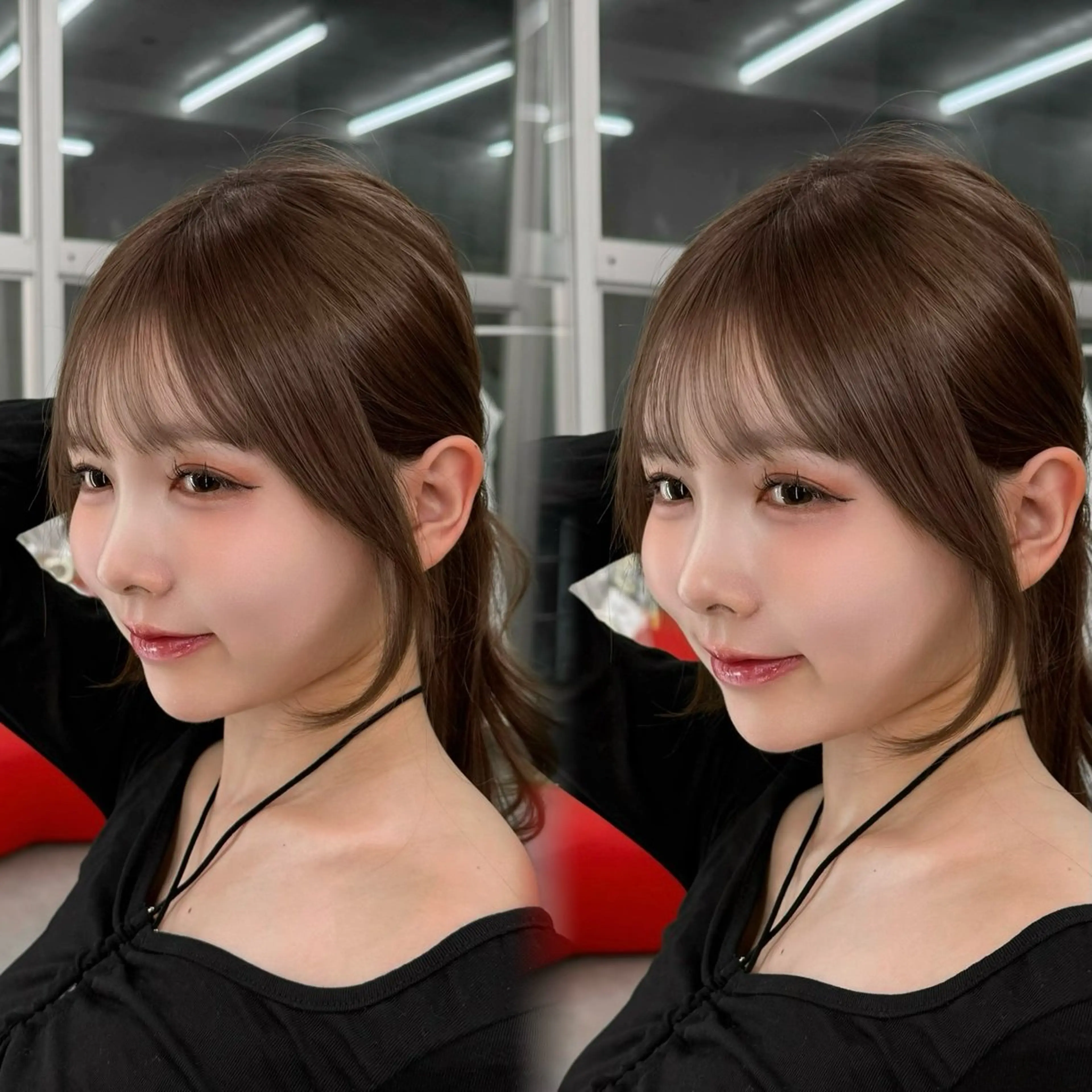 セミロング カラー 垢抜けトレンド レイヤー🩵廣戸楓のヘアスタイル