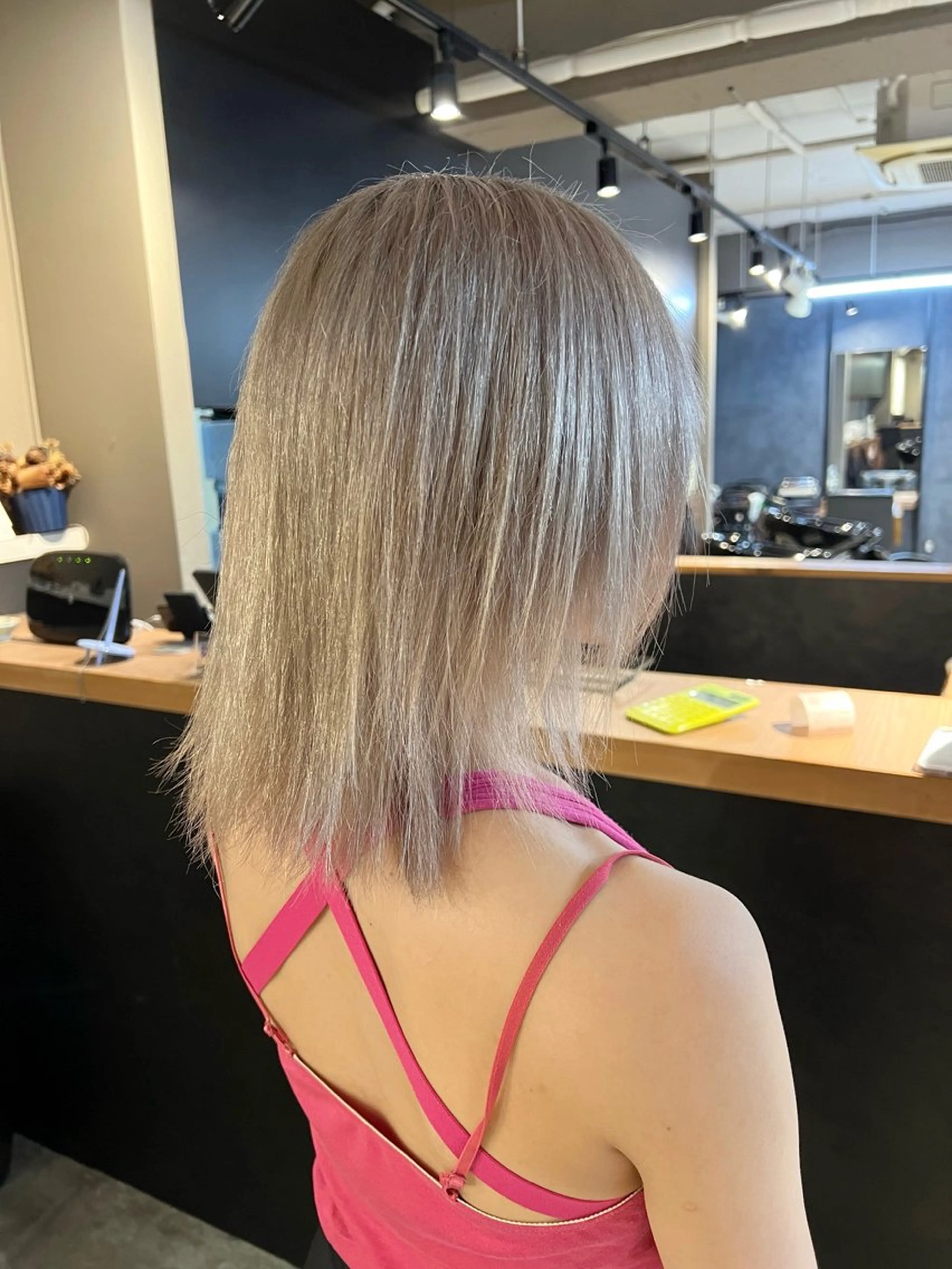 ミディアム カラー ピンクカラー daiki 原宿のヘアスタイル