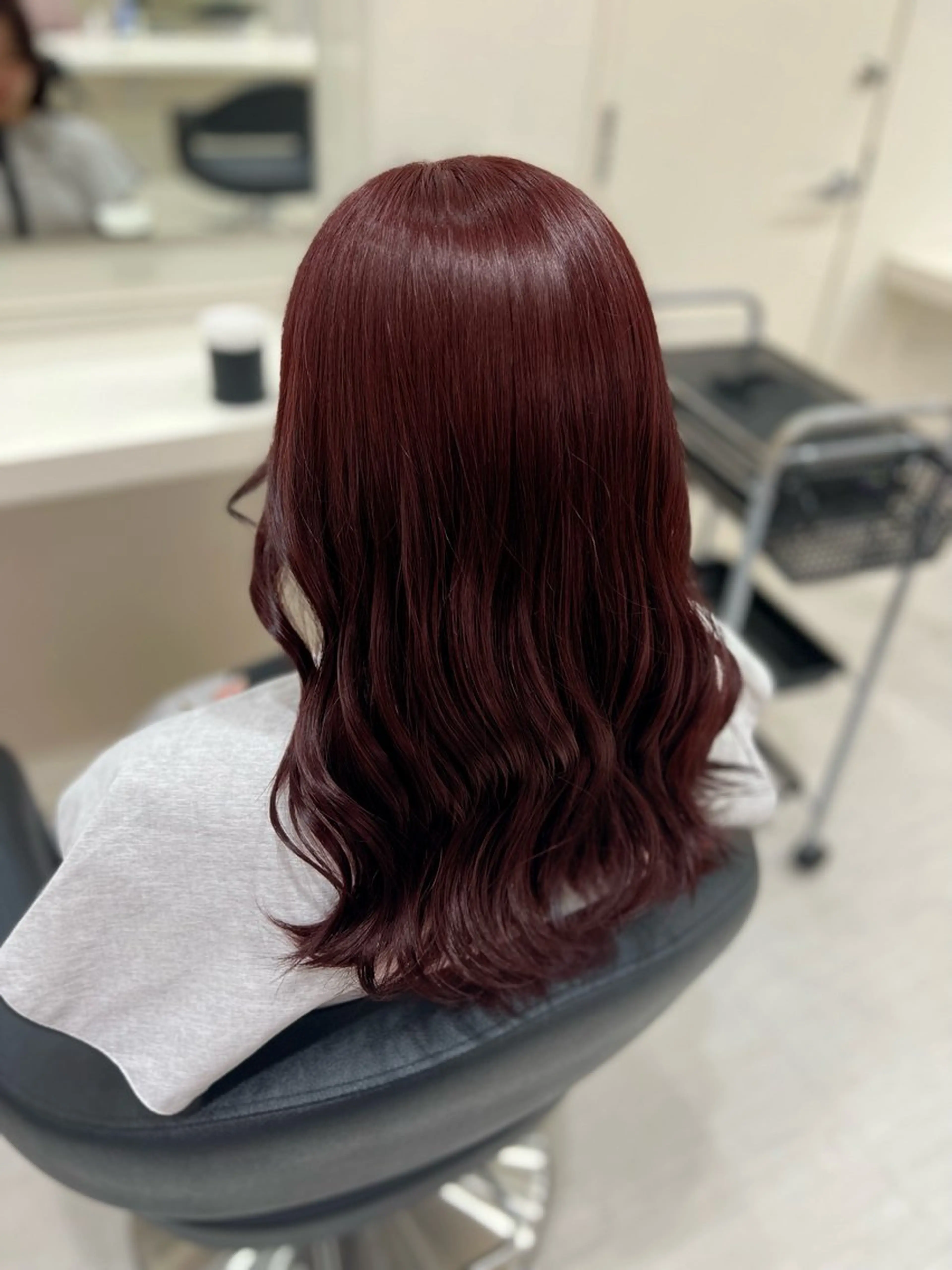 ミディアム カラー ヘアアレンジ 韓国レイヤー&ピンク 艶髪🩶maikoのヘアスタイル